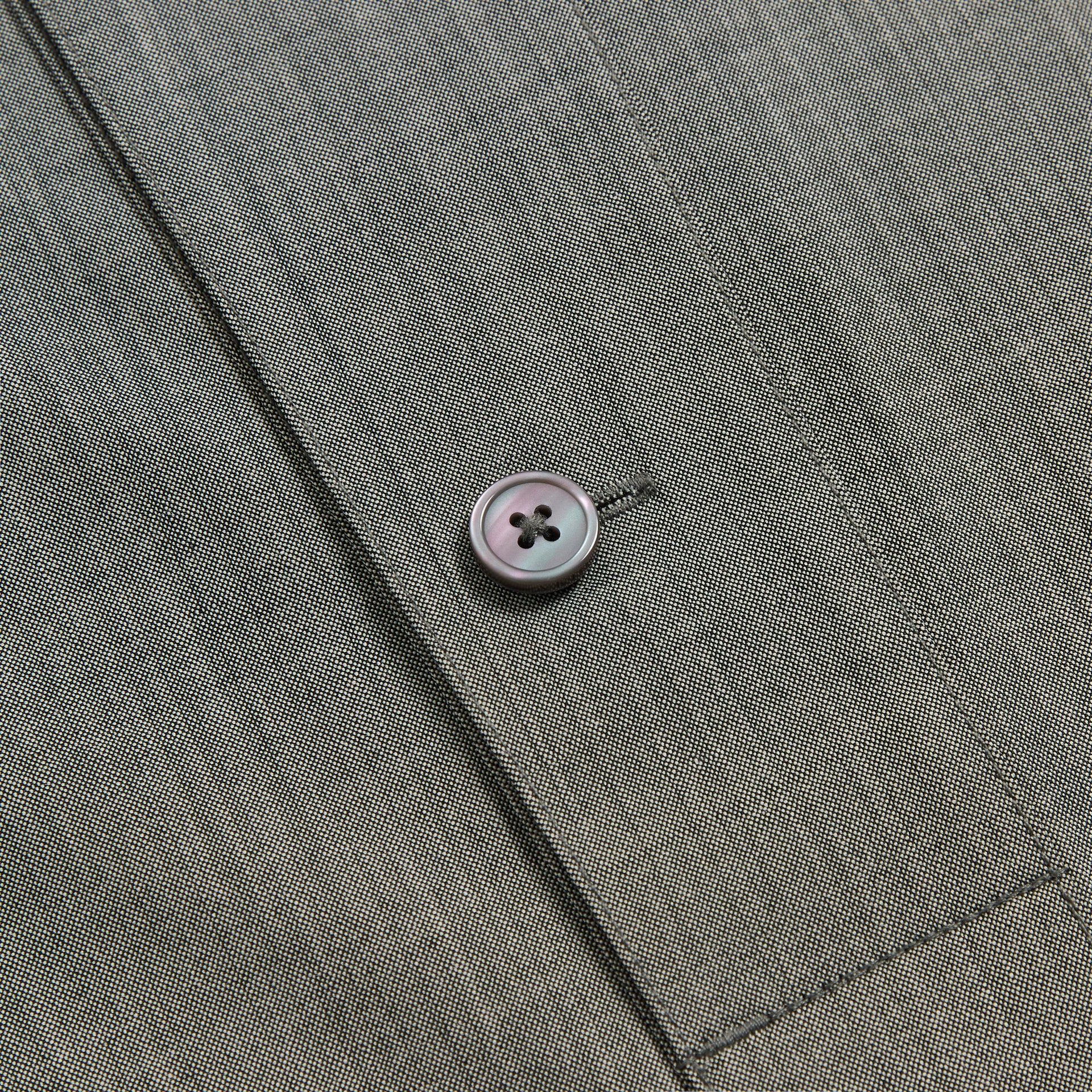 &Kin Tropical Wool Leven Shirt - Grey Melange