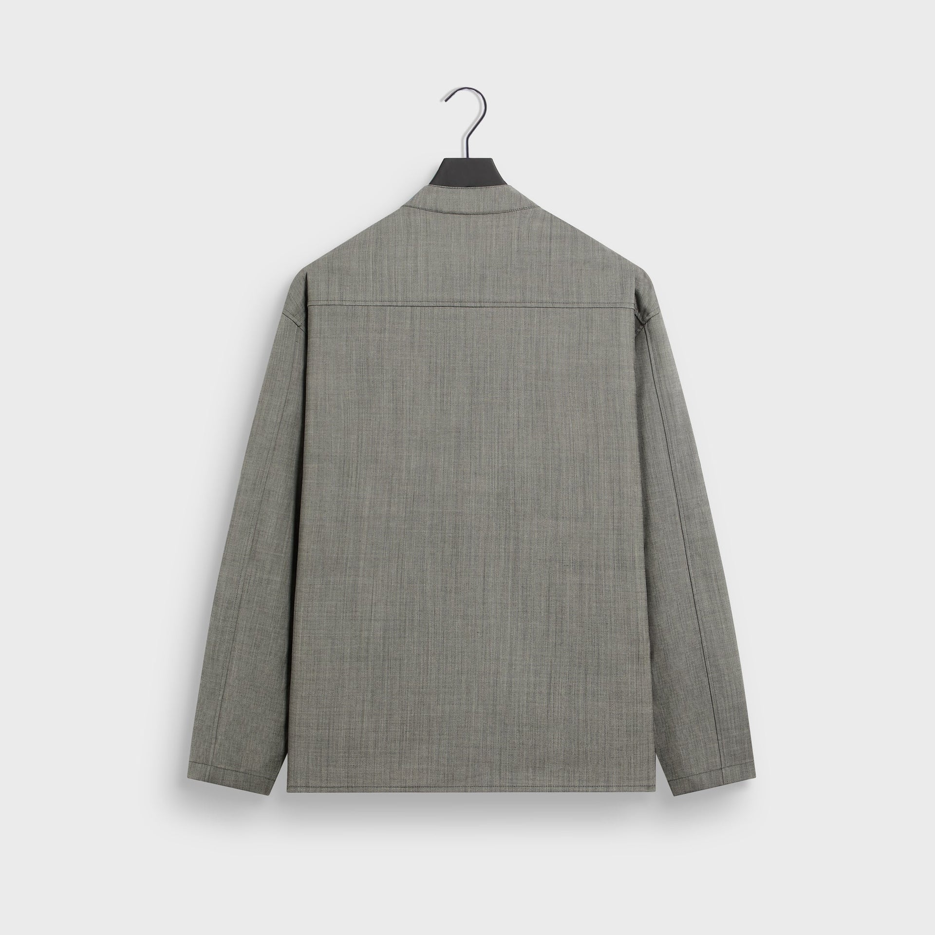 &Kin Tropical Wool Leven Shirt - Grey Melange - PH