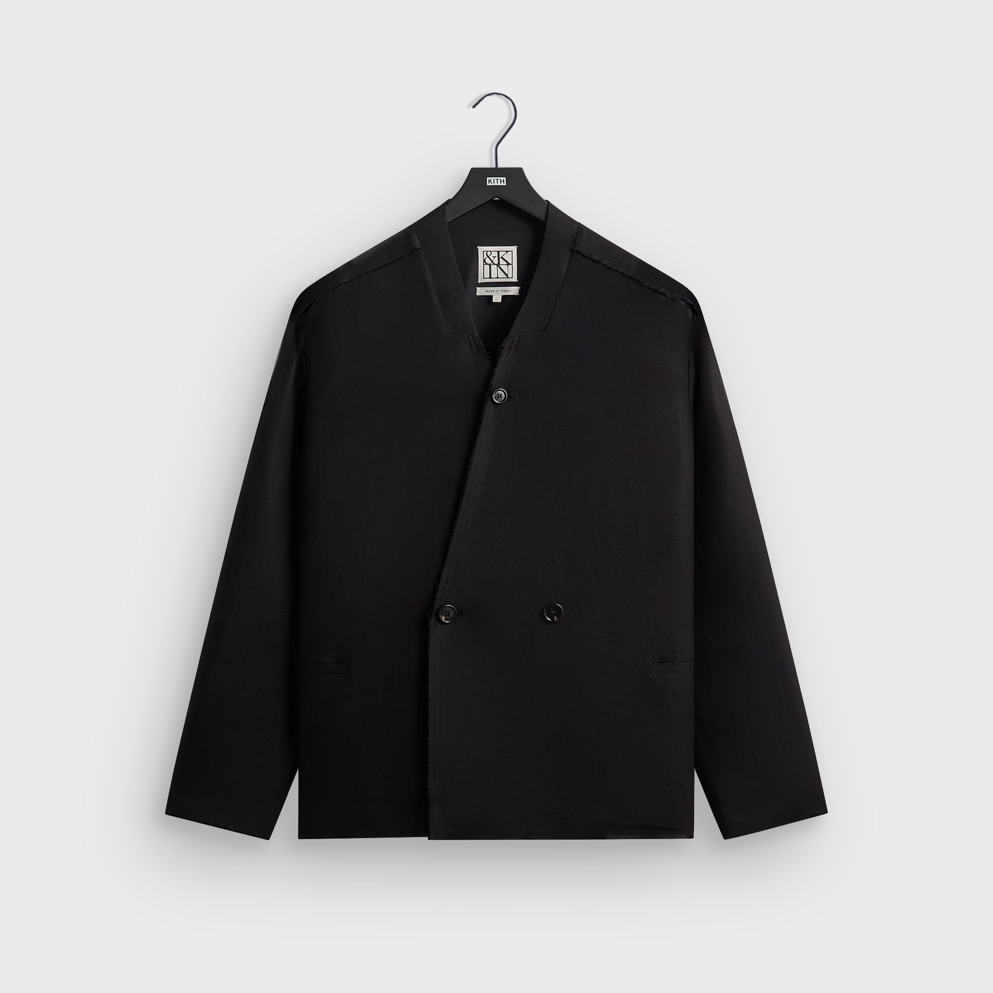 &Kin Long Sleeve Linen Viscose Twill Mathis Shirt - Black – Kith UK