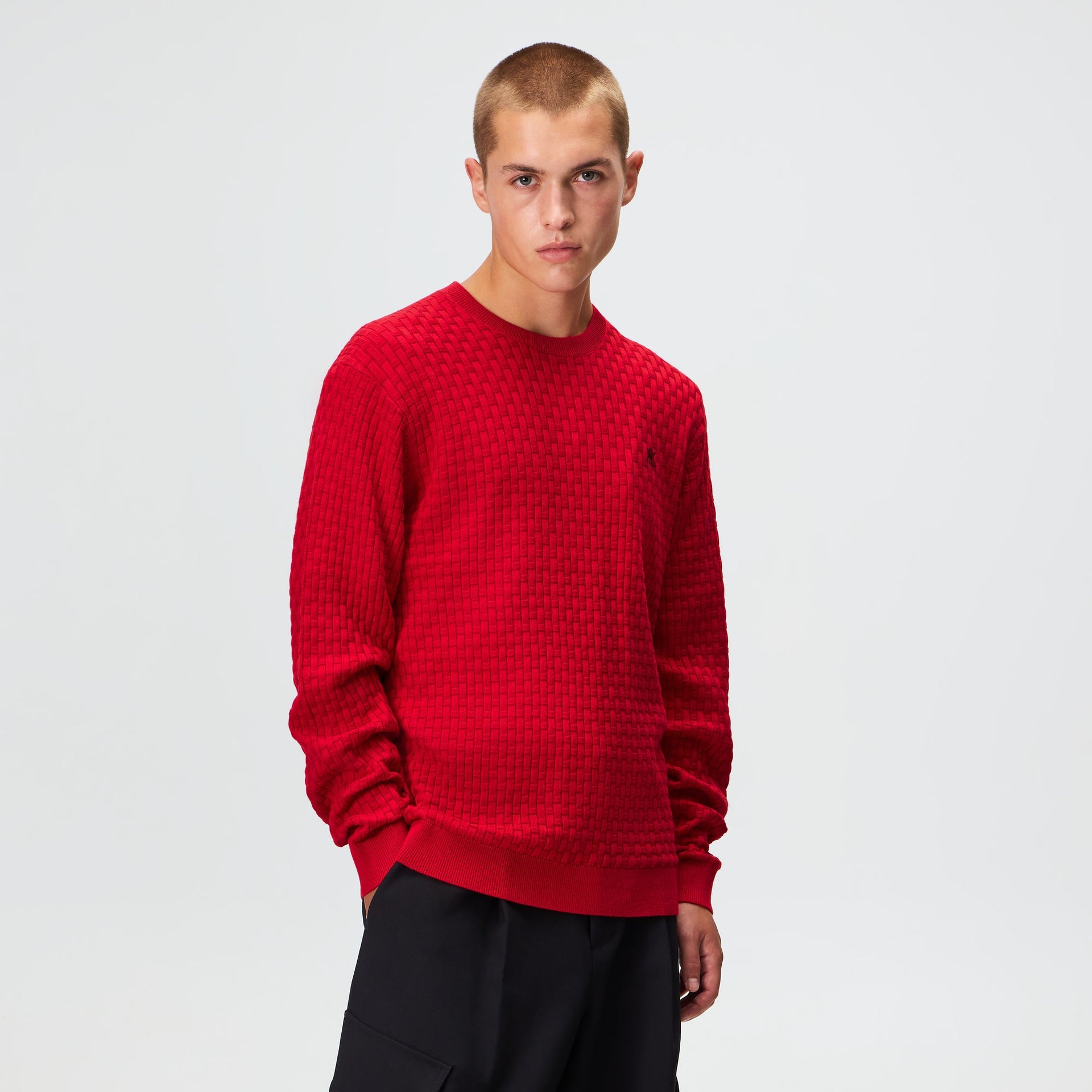 Kith Basketweave Tilden Crewneck Sweater - Fame