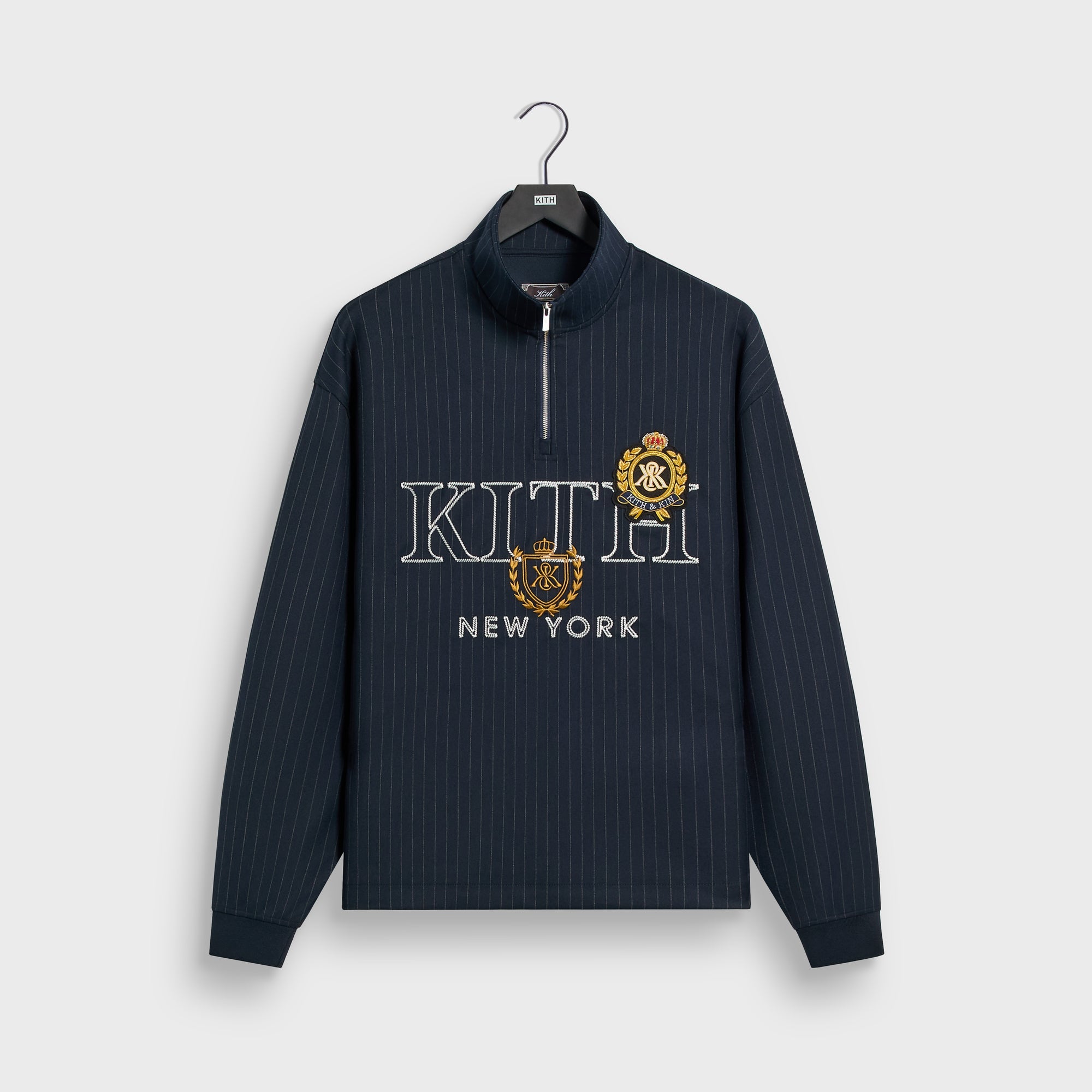 Kith Double Weave Nelson Quarter Zip - Nocturnal – Kith UK