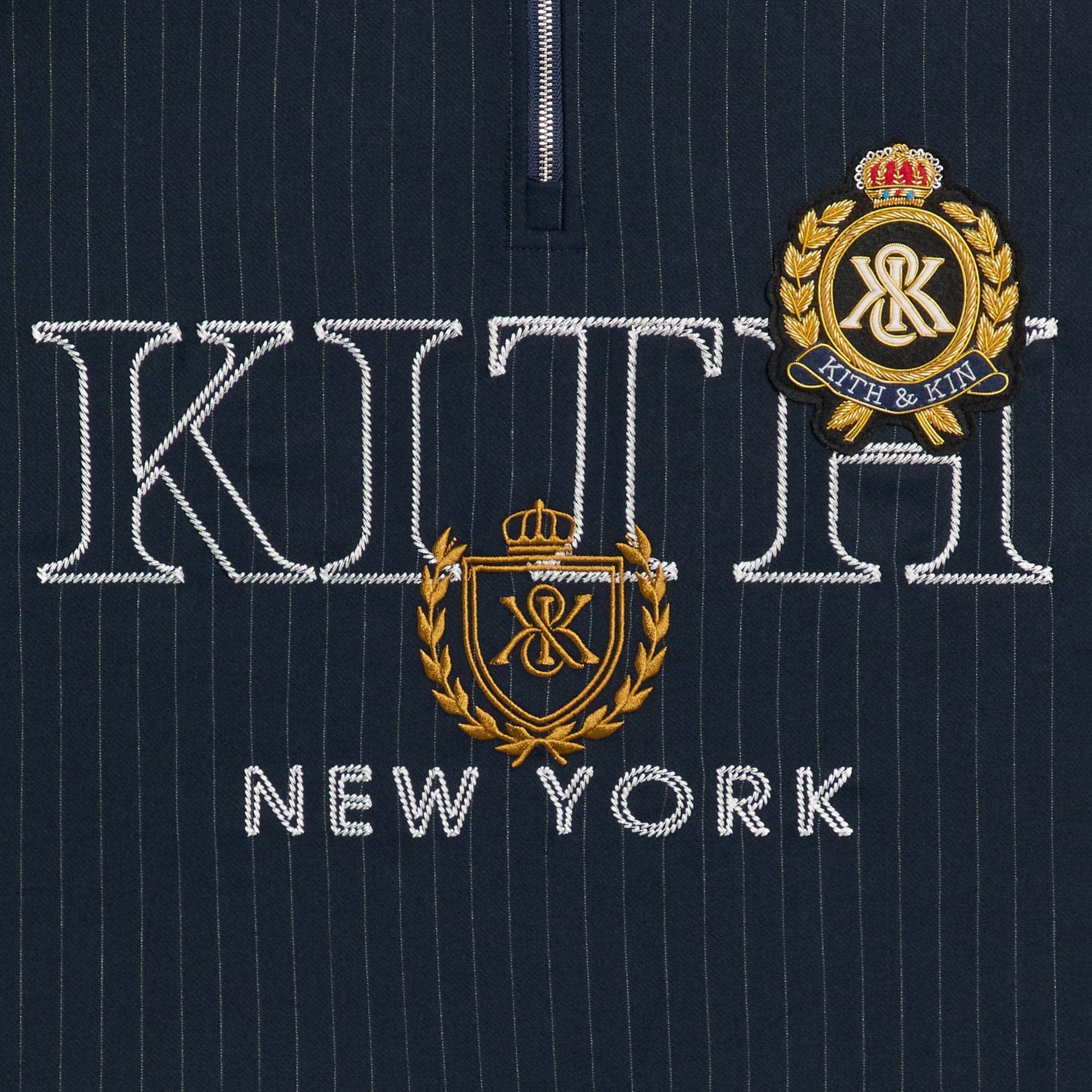 Kith Double Weave Nelson Quarter Zip - Nocturnal