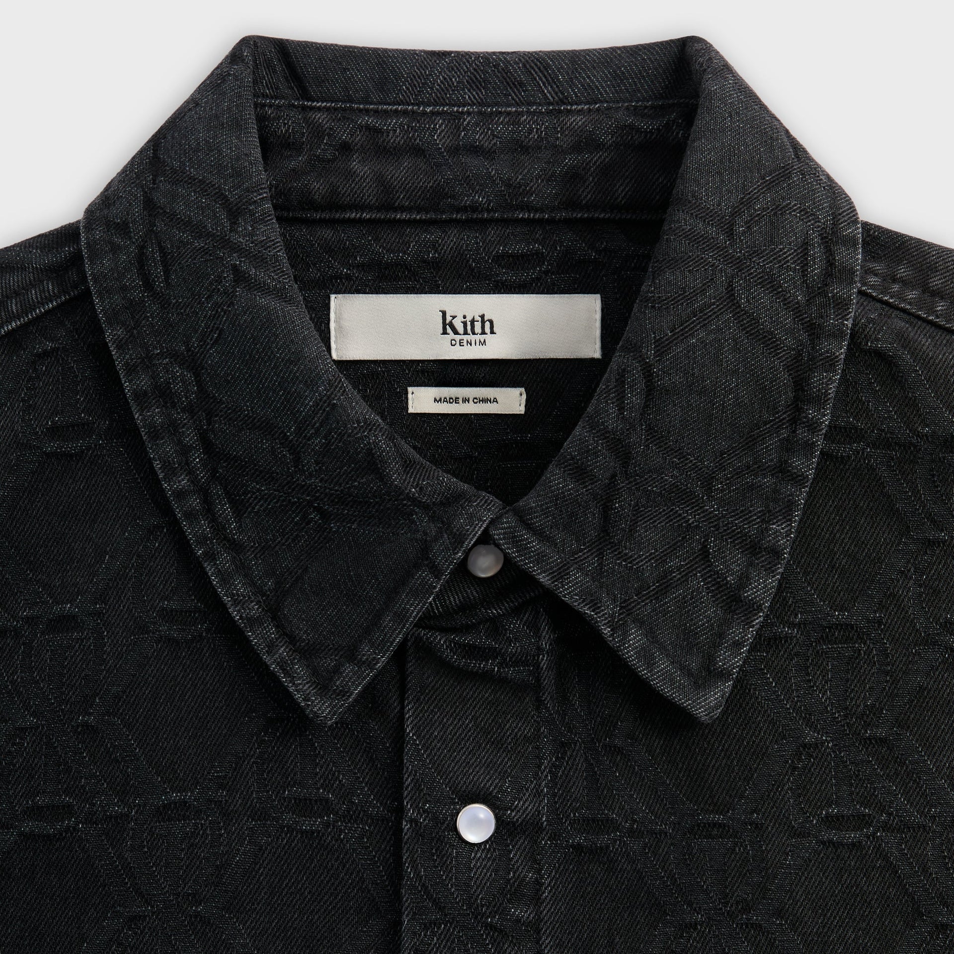 Kith Jacquard Crest Apollo Shirt - Black