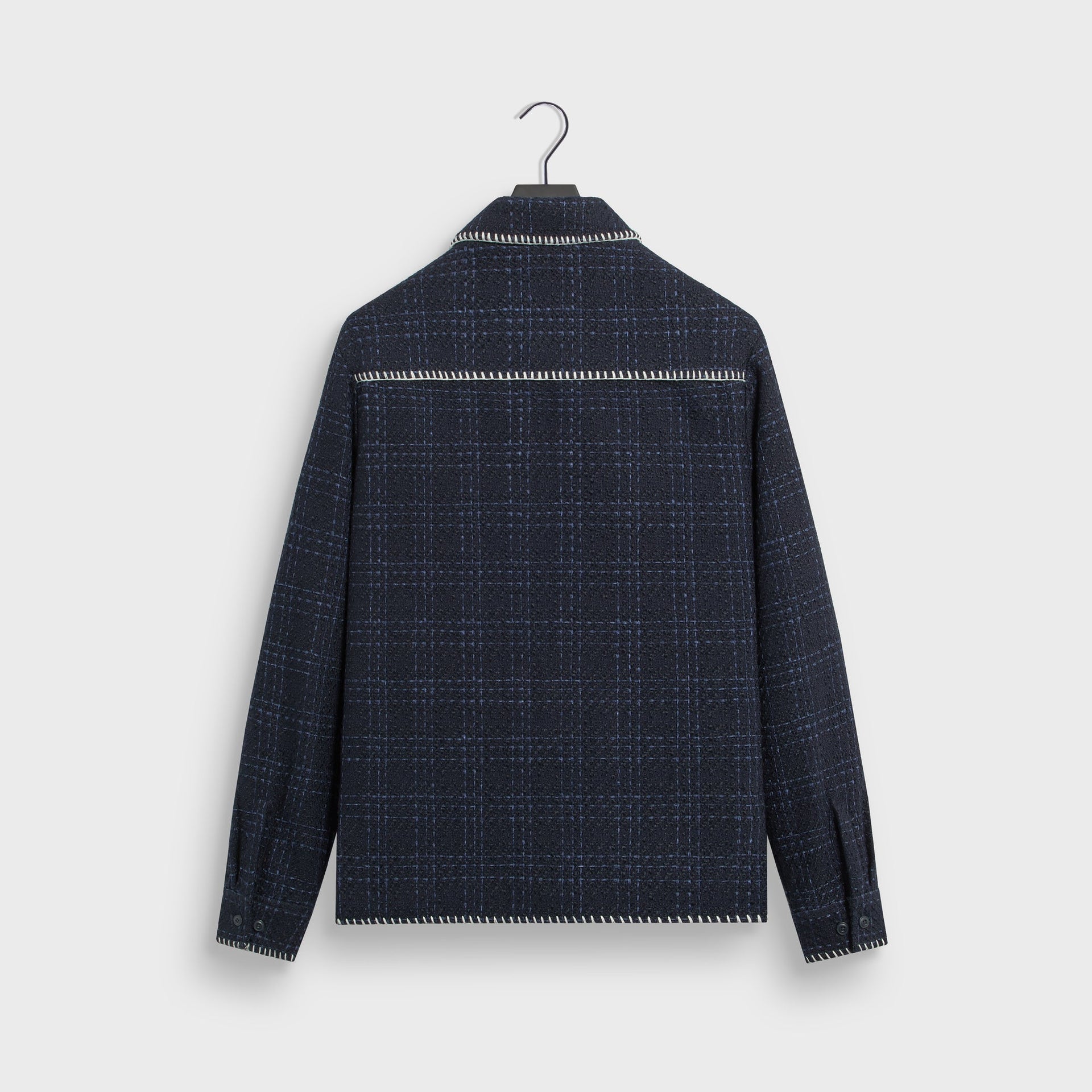 &Kin Tweed Boxy Collared Overshirt - Nocturnal
