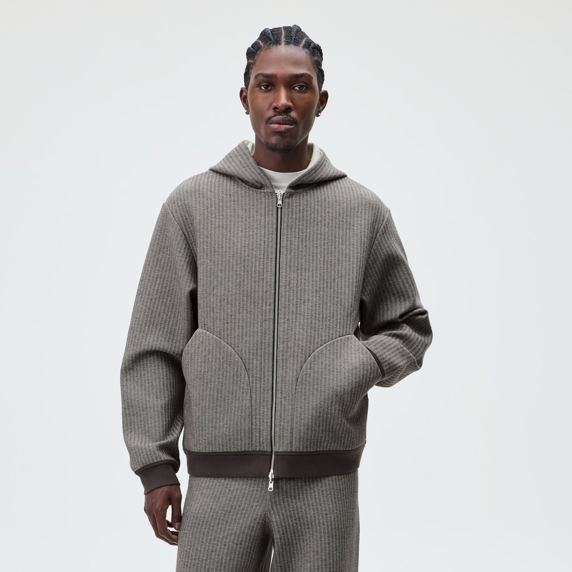 &Kin Reversible Double Face Williams V Hoodie - Kindling
