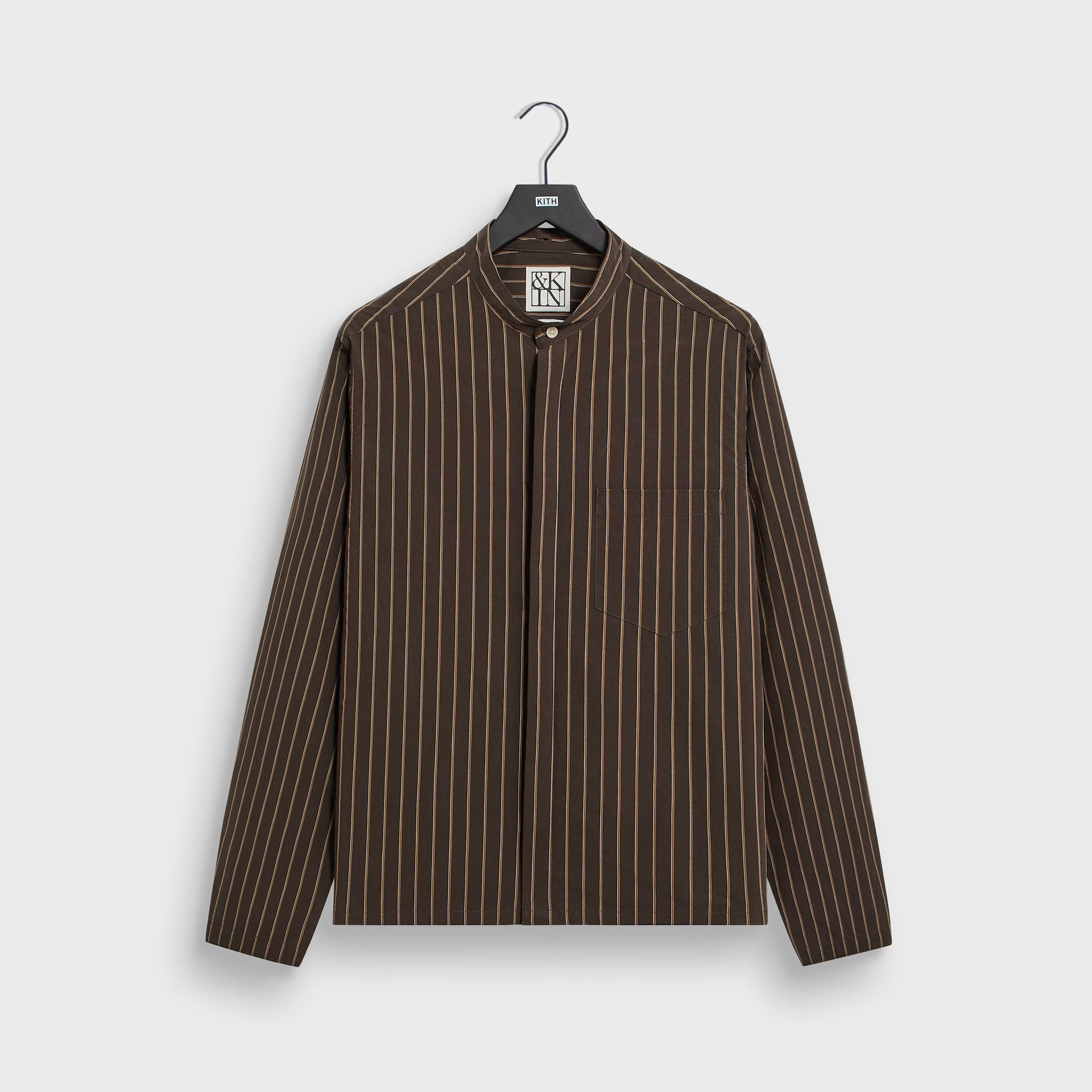 &Kin Striped Poplin Nico Shirt - Derby
