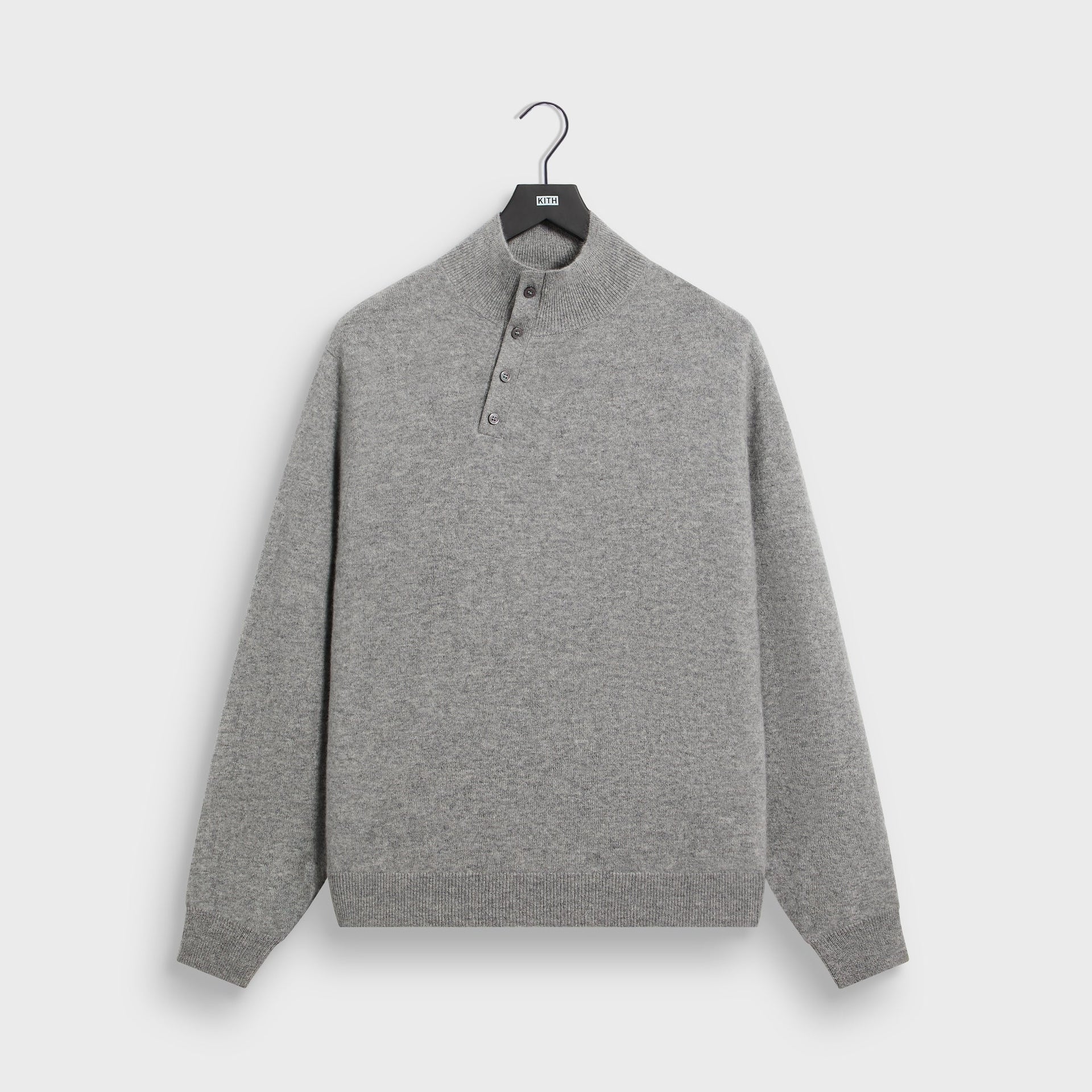 &Kin Cashmere Cyrus Turtleneck - Mid Heather Grey