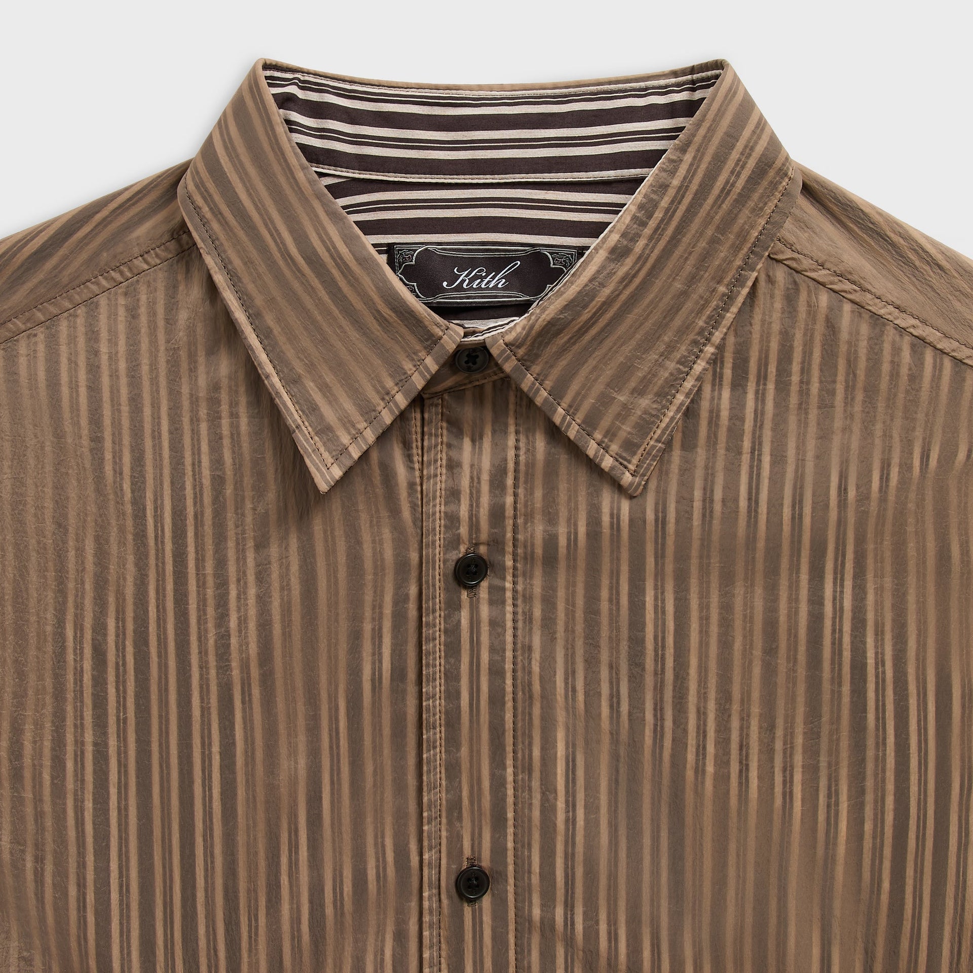 Kith Layered Stripe Georgie Shirt - Gobi
