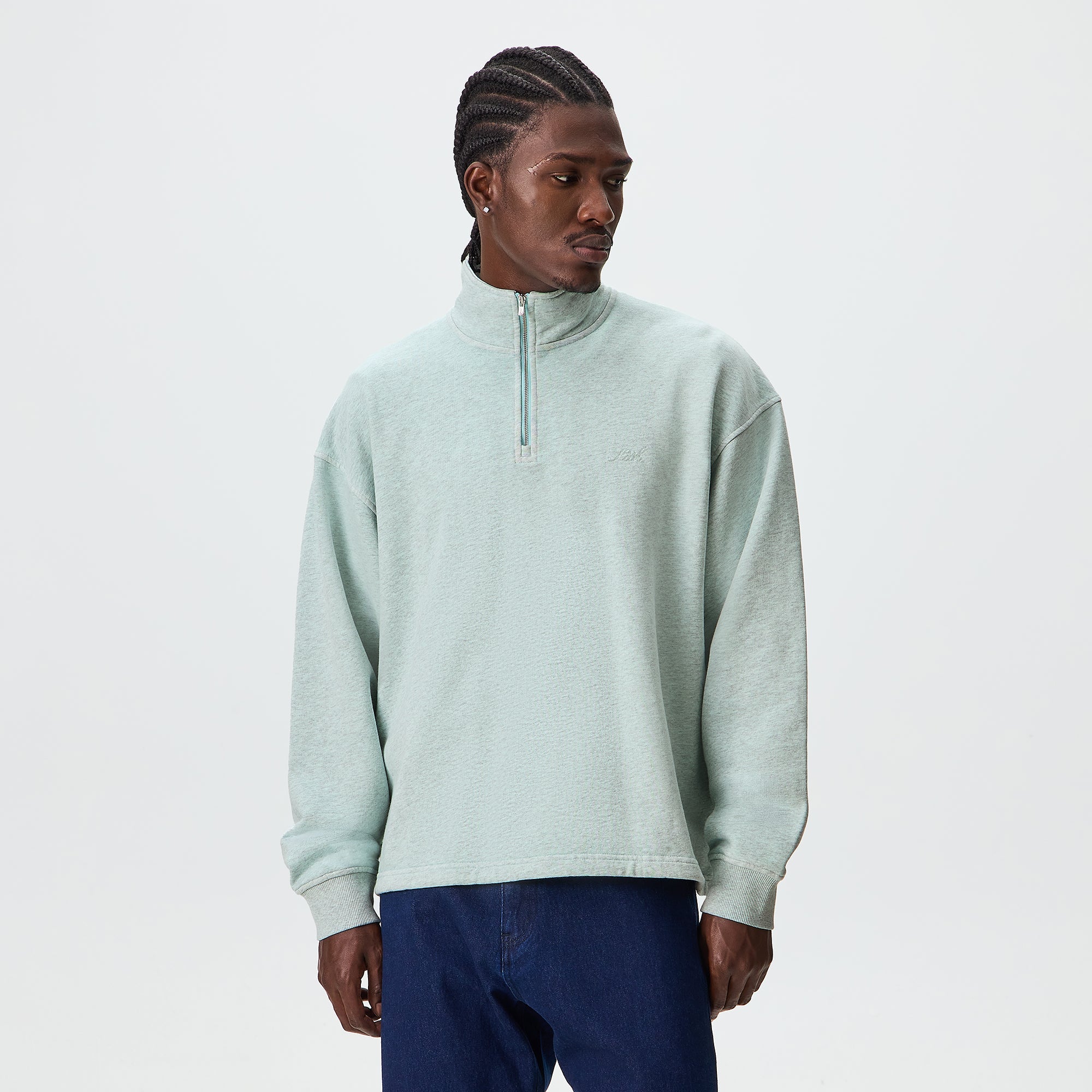 Kith Nelson Quarter Zip - Blue Skies – Kith UK