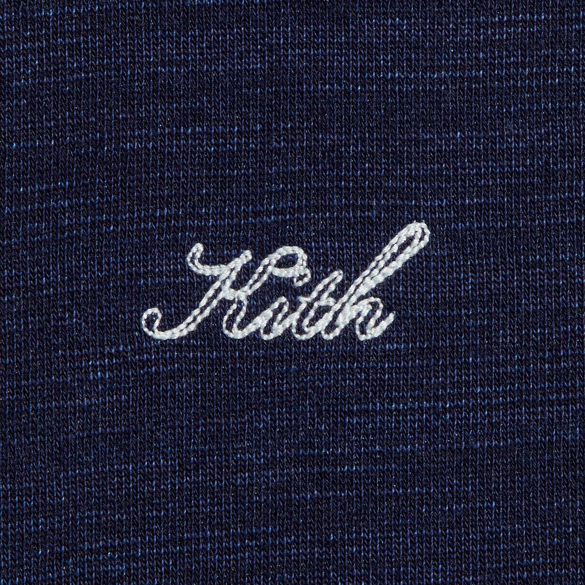 Kith Indigo Fleece Cropped Camden Hoodie - Raw Indigo