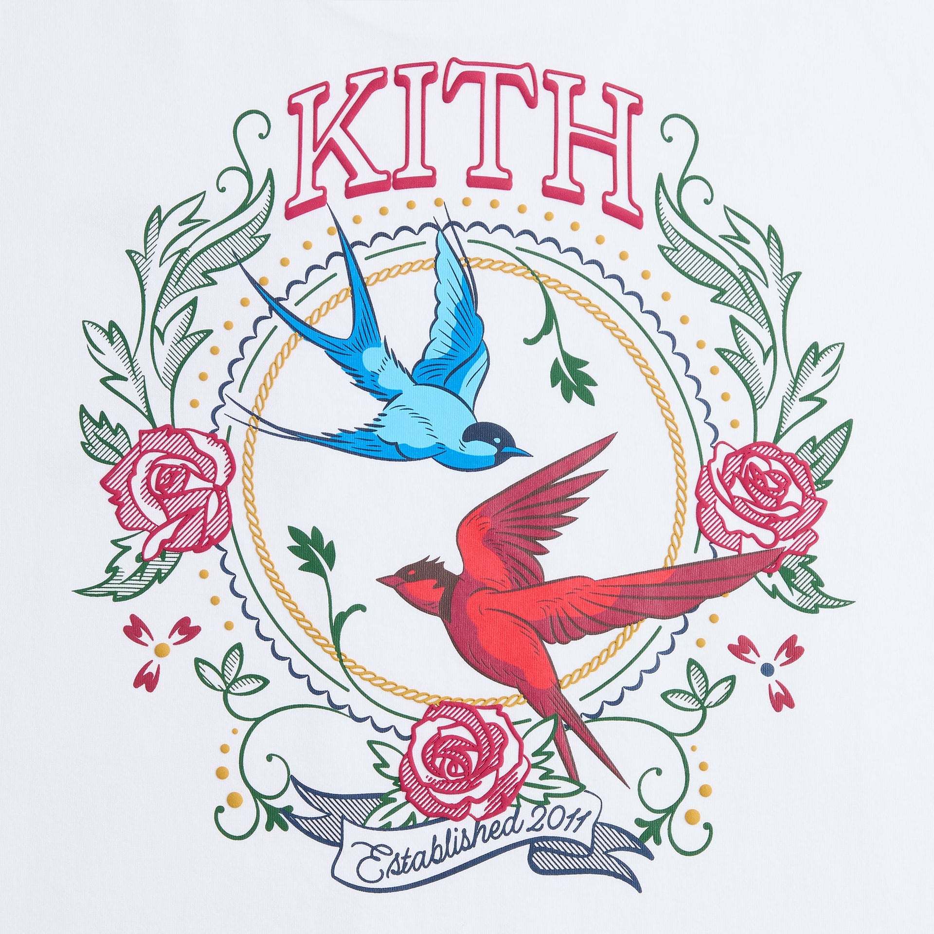 Kith Swallow Emblem Short Sleeve Tee - White