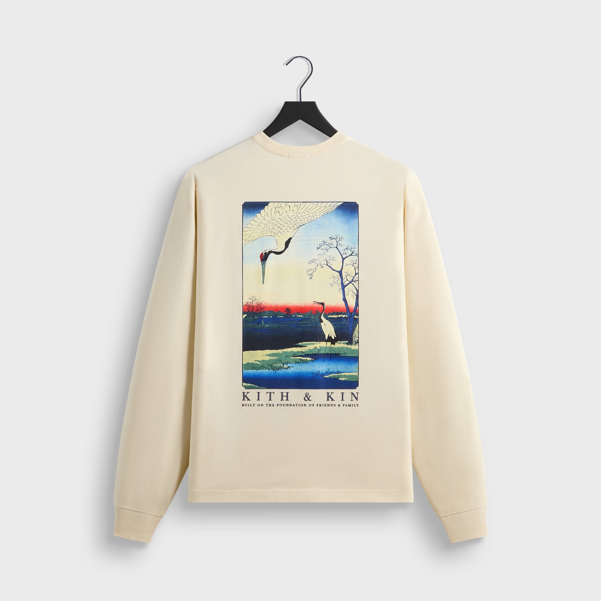 Kith Crane Horizon Long Sleeve Pocket Tee - Sandrift