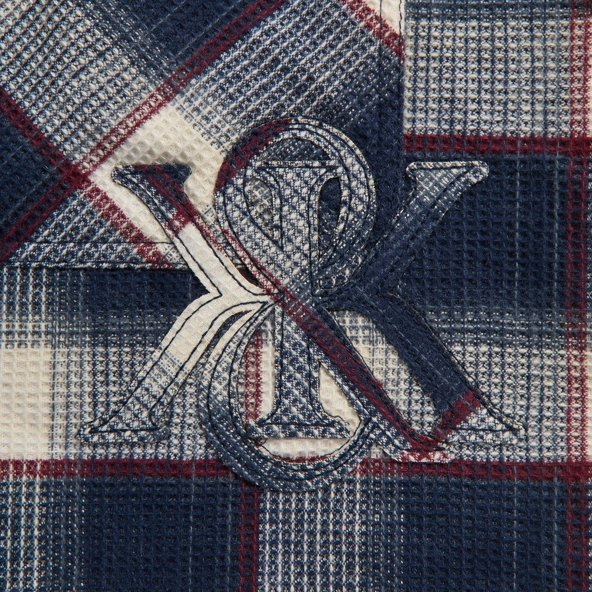 Kith Waffle Plaid Henson Hooded Buttondown - Sandrift
