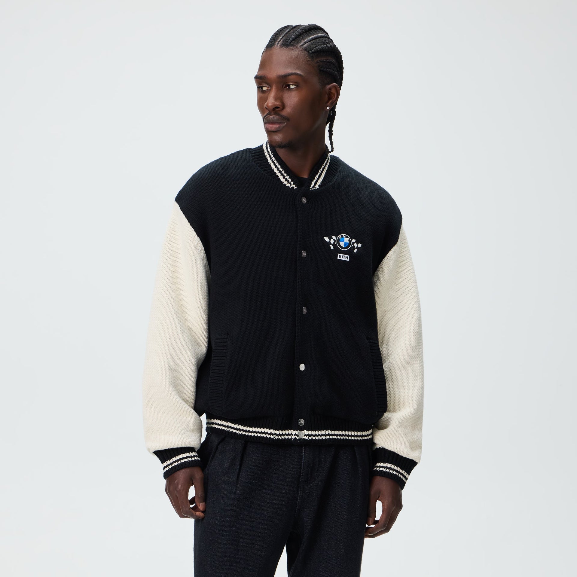 Kith for BMW Porter Knit Varsity Jacket - Black