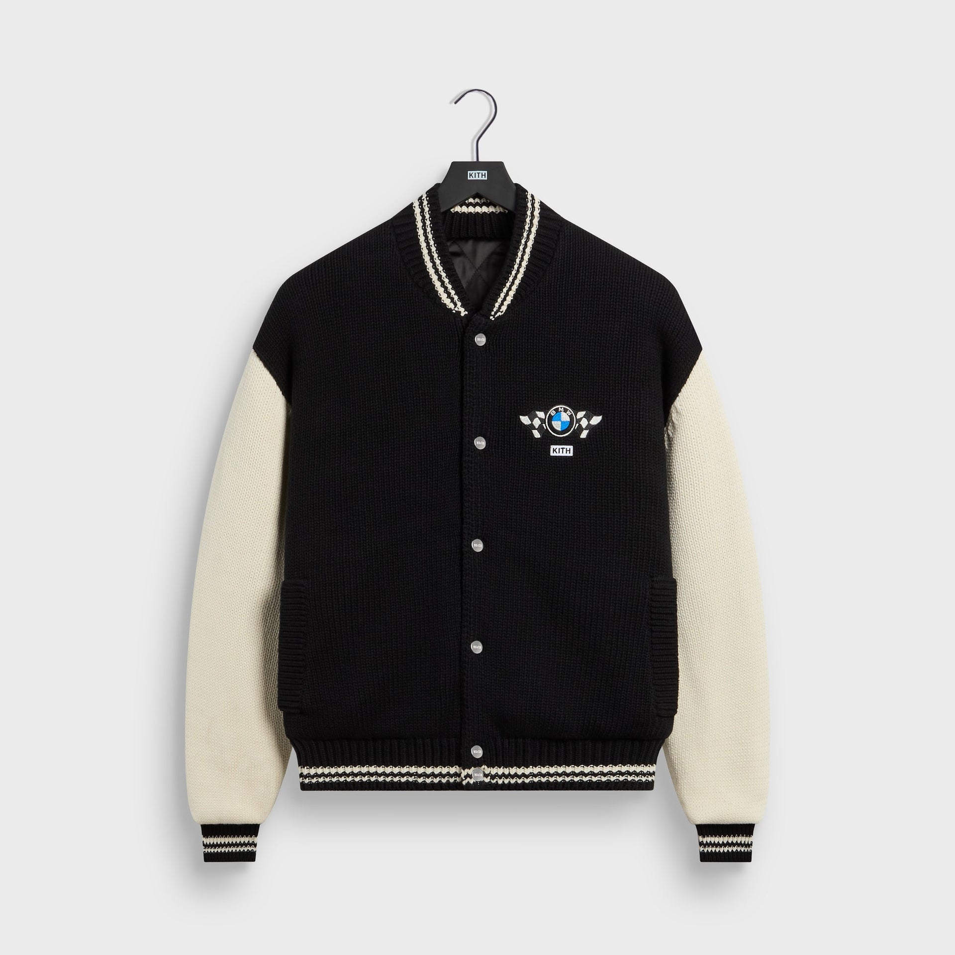Kith for BMW Porter Knit Varsity Jacket - Black - PH