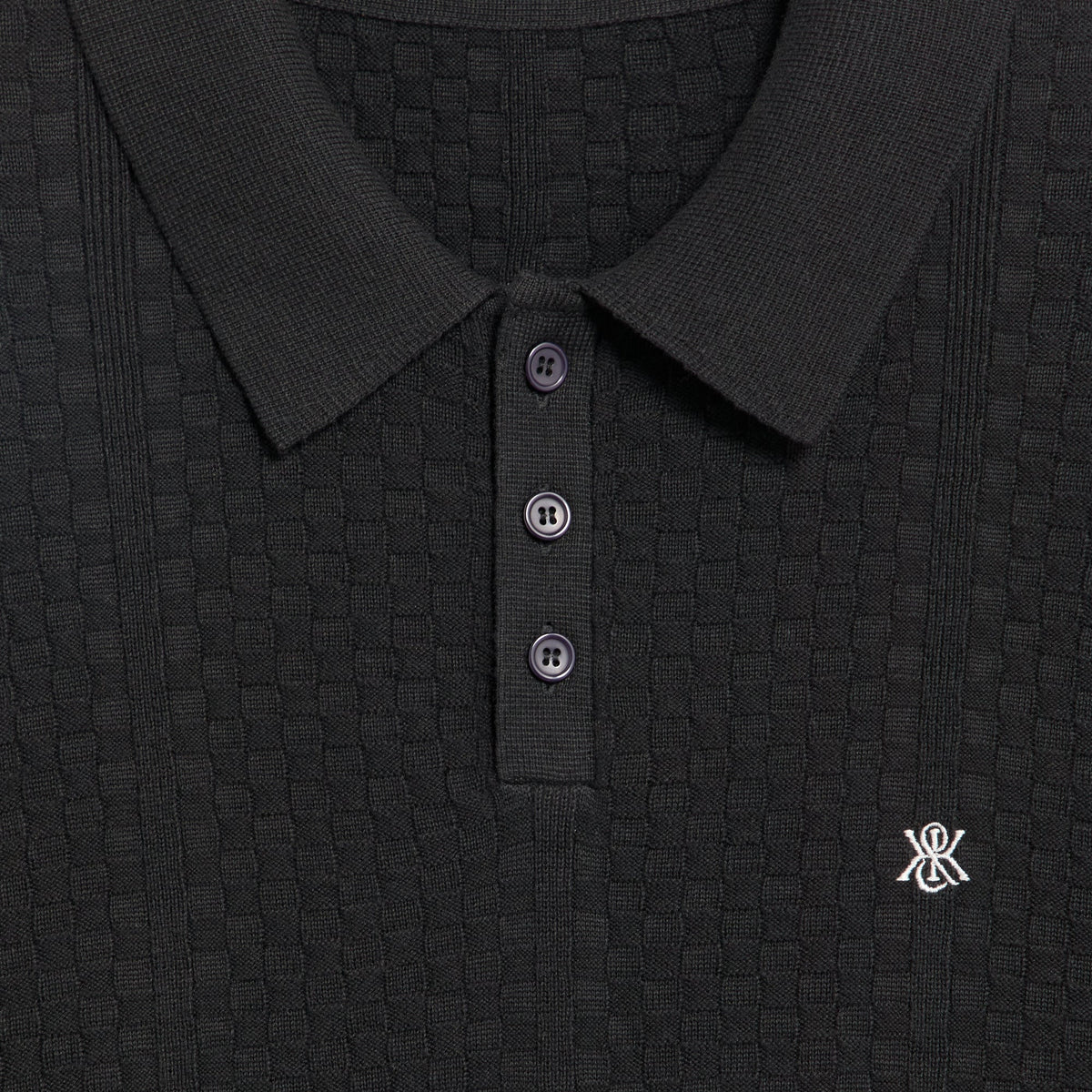 Kith Long Sleeve Tilden Pullover - Black