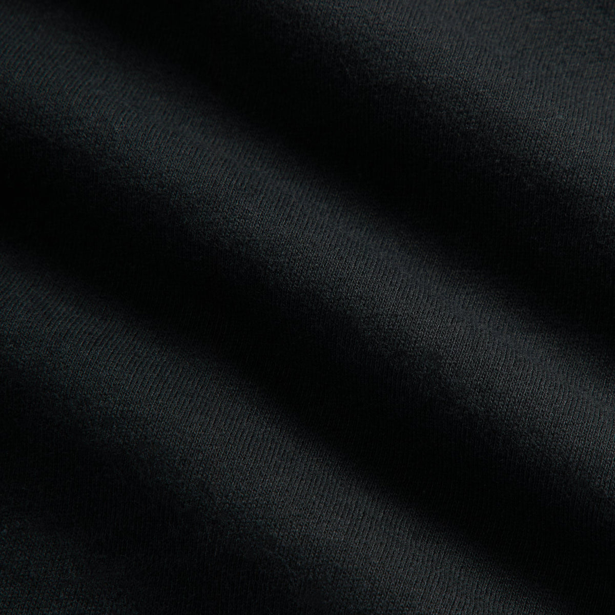 Close-up of black fleece fabric of the Kith Braxton full-zip
