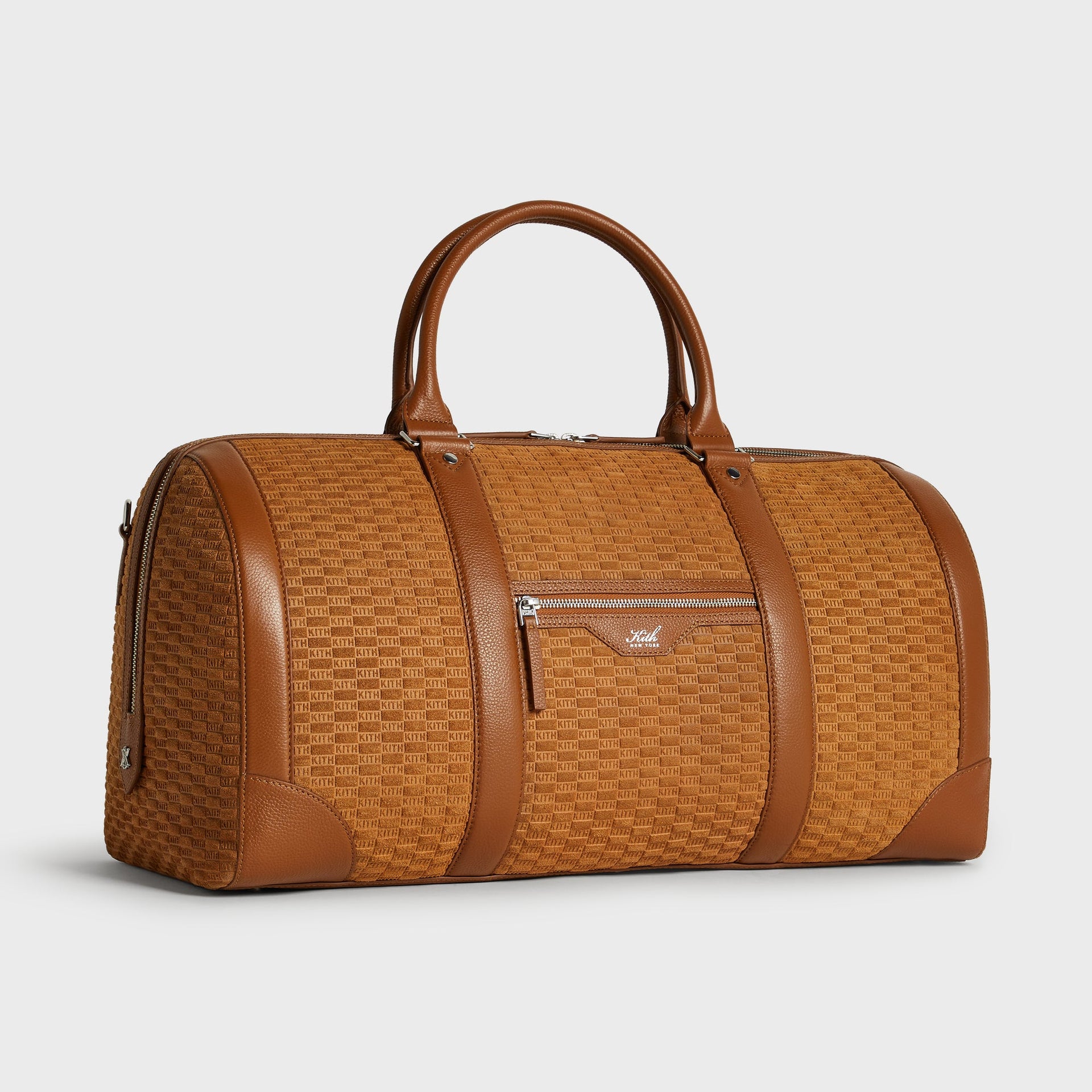 Kith Monogram Suede Traveler K55 Duffle Bag - Argil