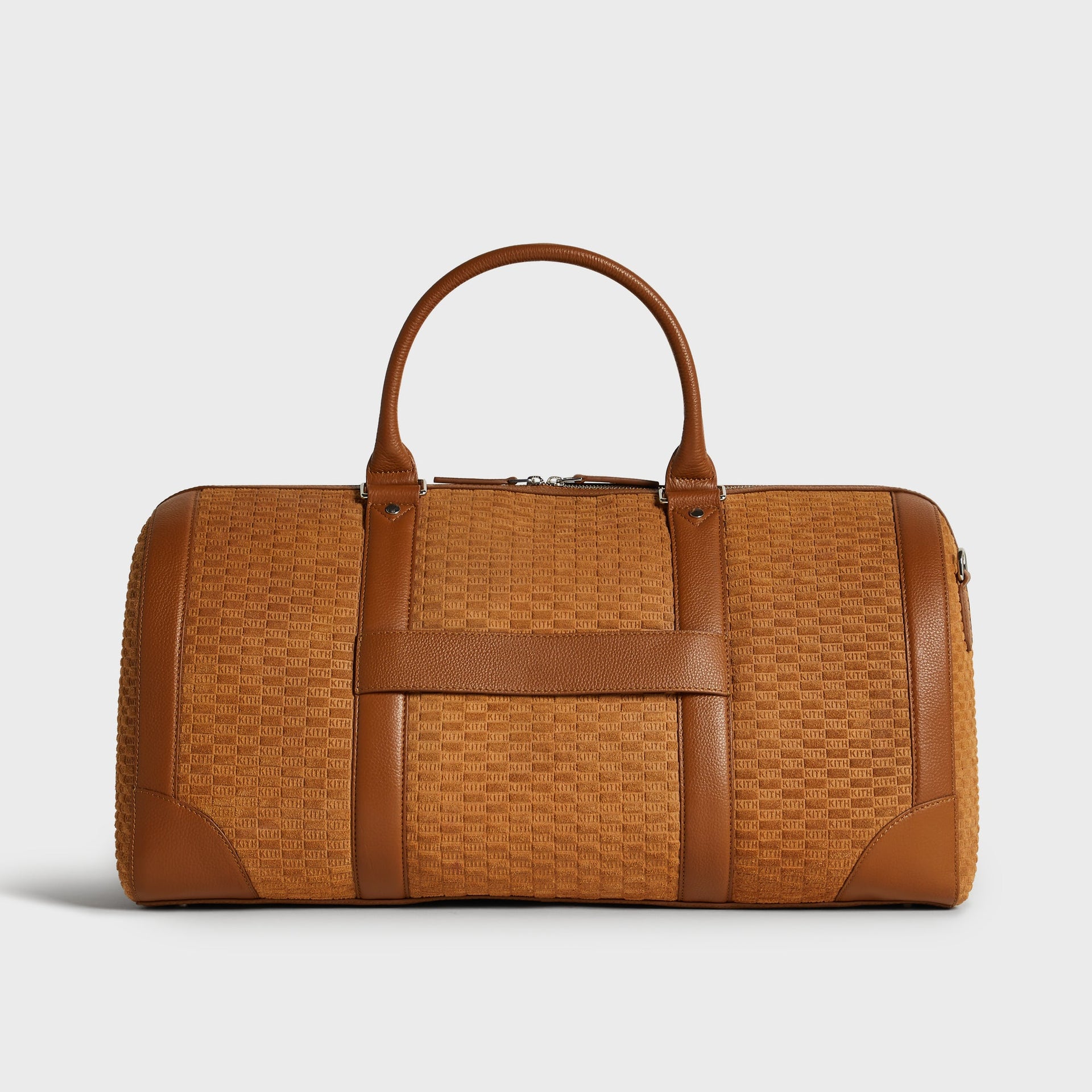 Kith Monogram Suede Traveler K55 Duffle Bag - Argil