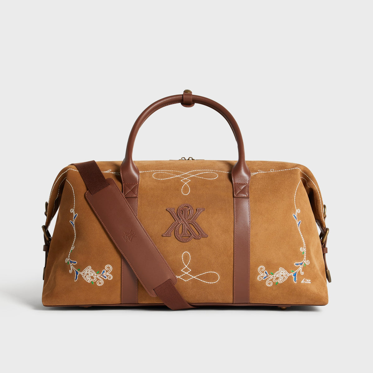 Kith Duffle Suede Leather Bag - Snuff