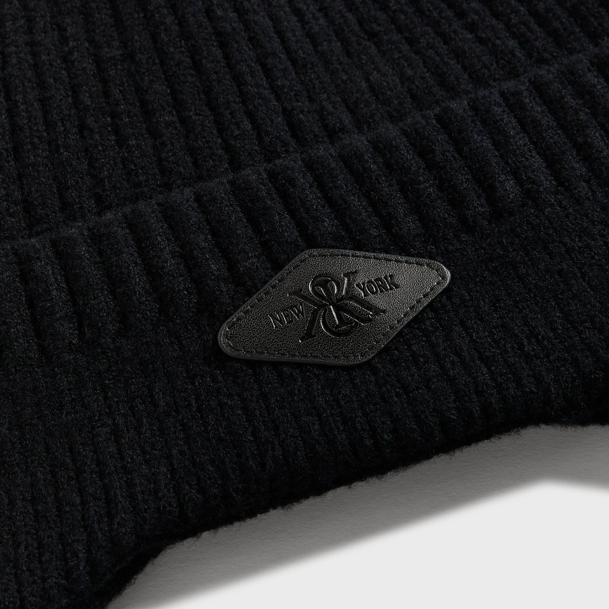 Kith Chunky Knit Earflap Beanie - Black