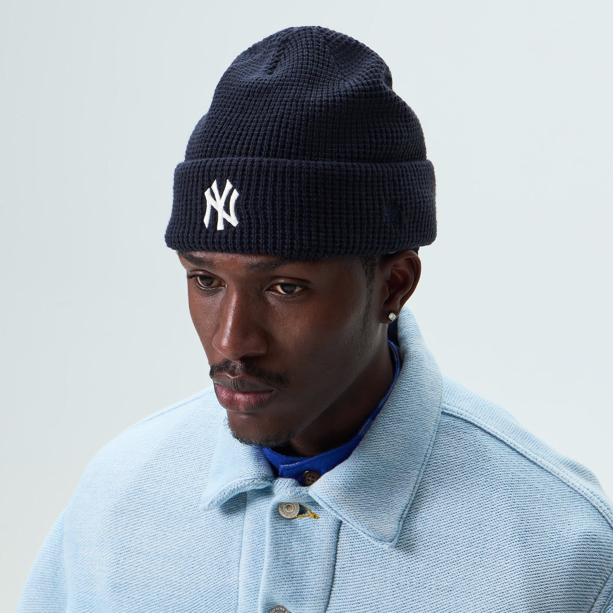 Kith & ‘47 for the New York Yankees Waffle Knit Beanie - Nocturnal