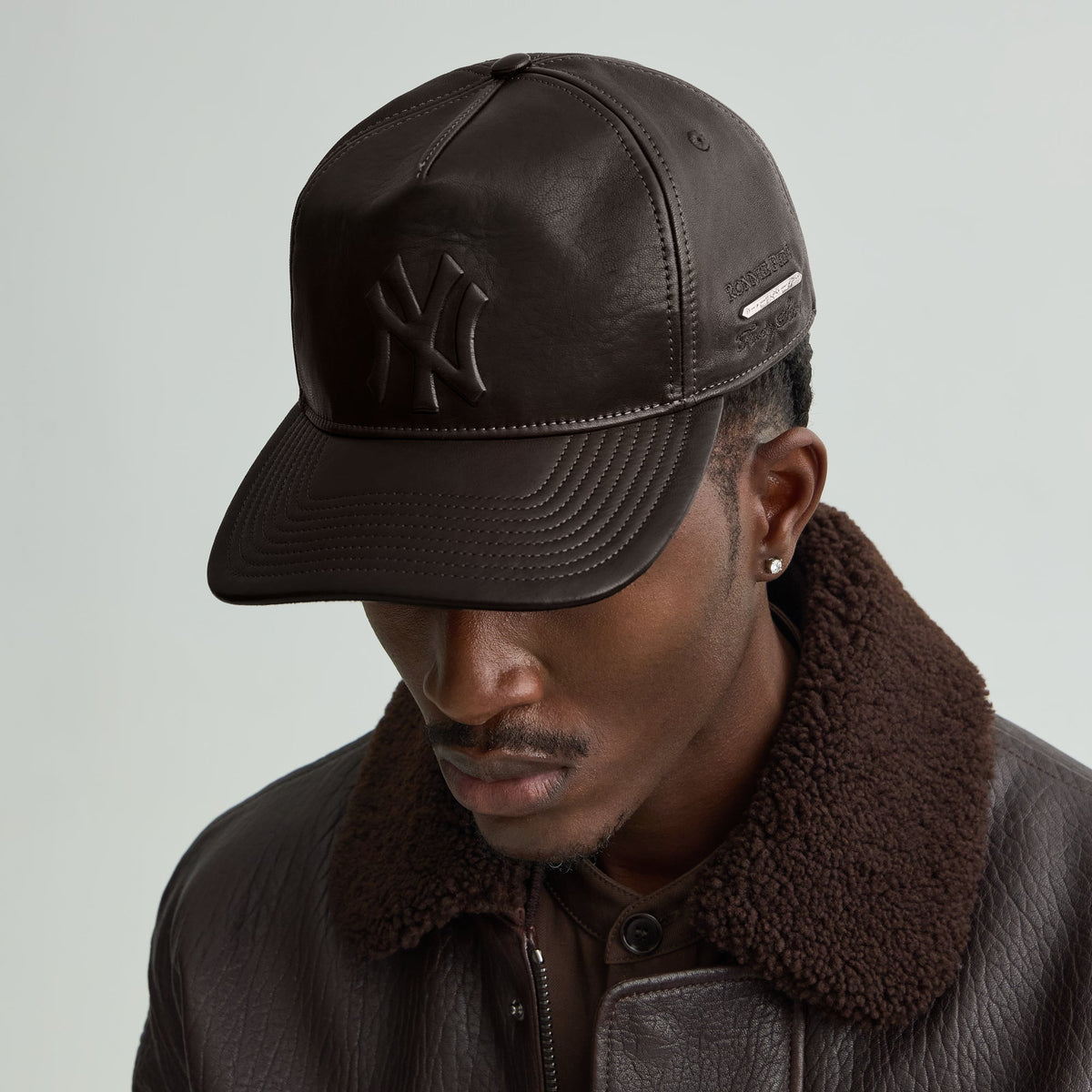 Giorgio Armani & Ronnie Fieg for '47 Soft Leather SL Hitch Cap - Cacao - PH