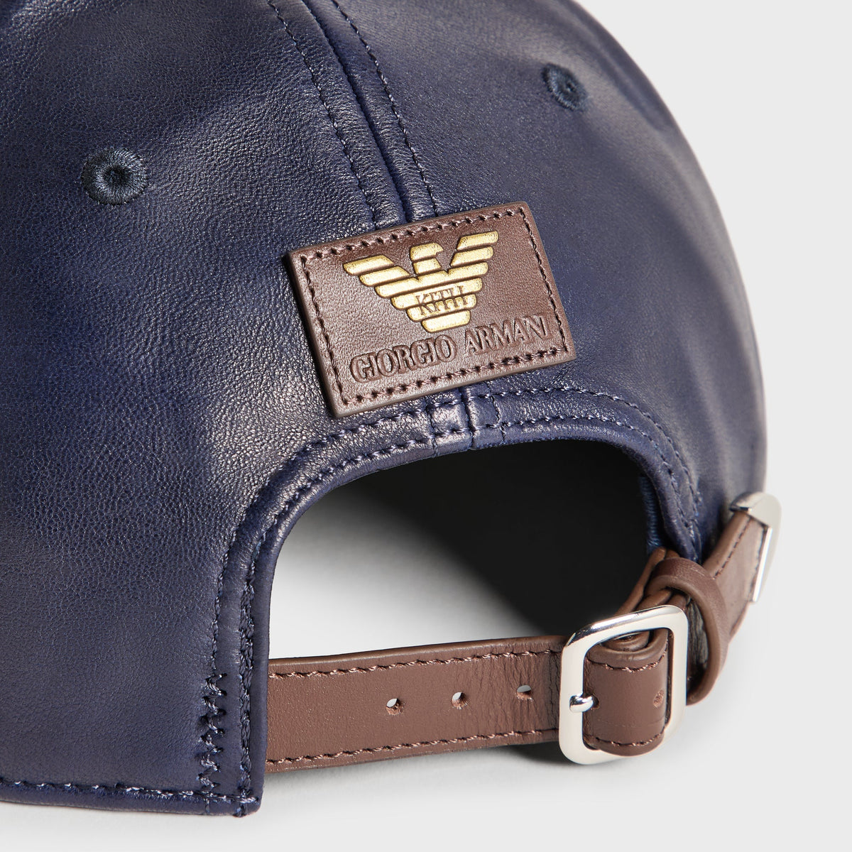 Giorgio Armani & Ronnie Fieg for '47 Soft Leather SL Hitch Cap - Blue Navy - PH