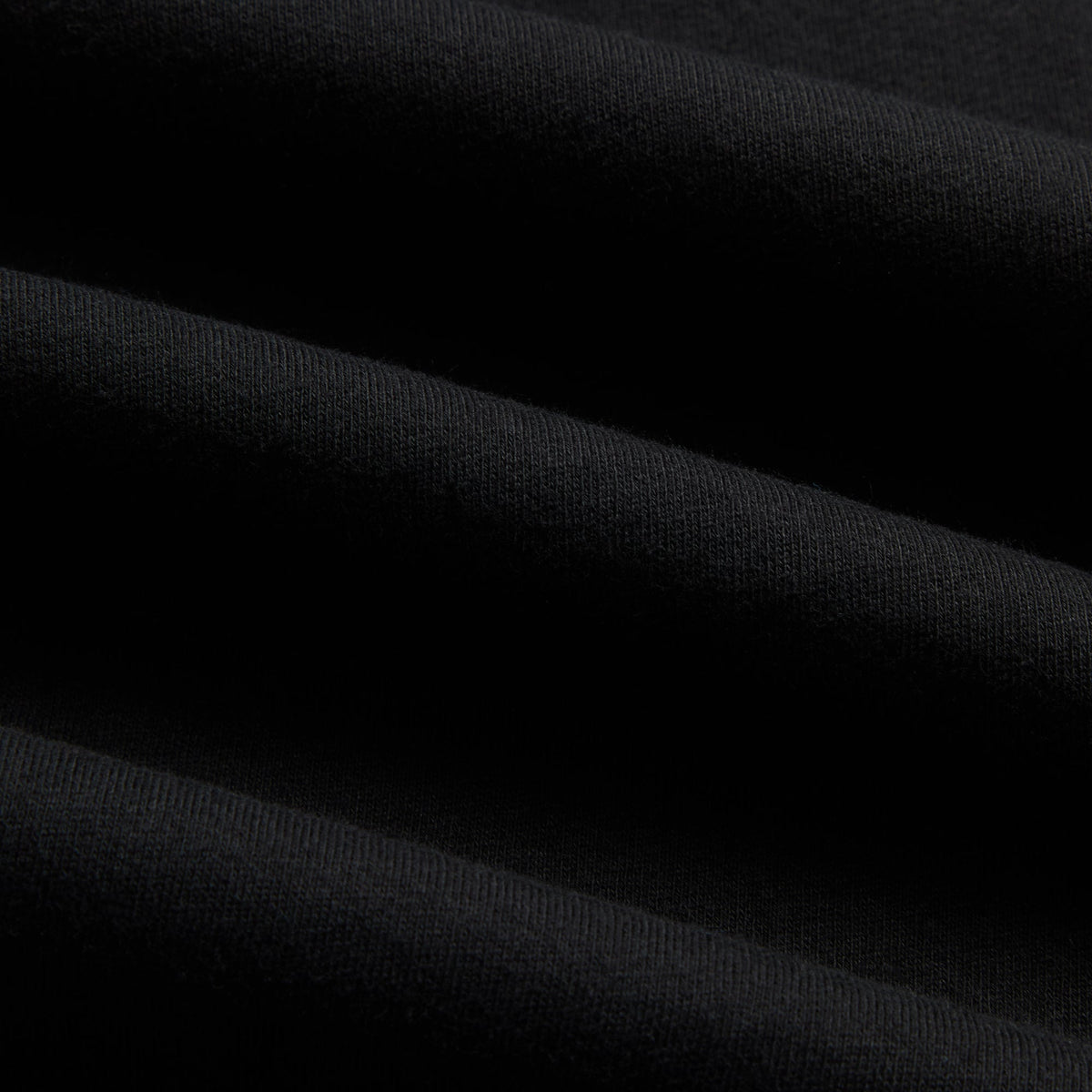 Close-up of black fleece fabric of the Kith Bryson sweatpant