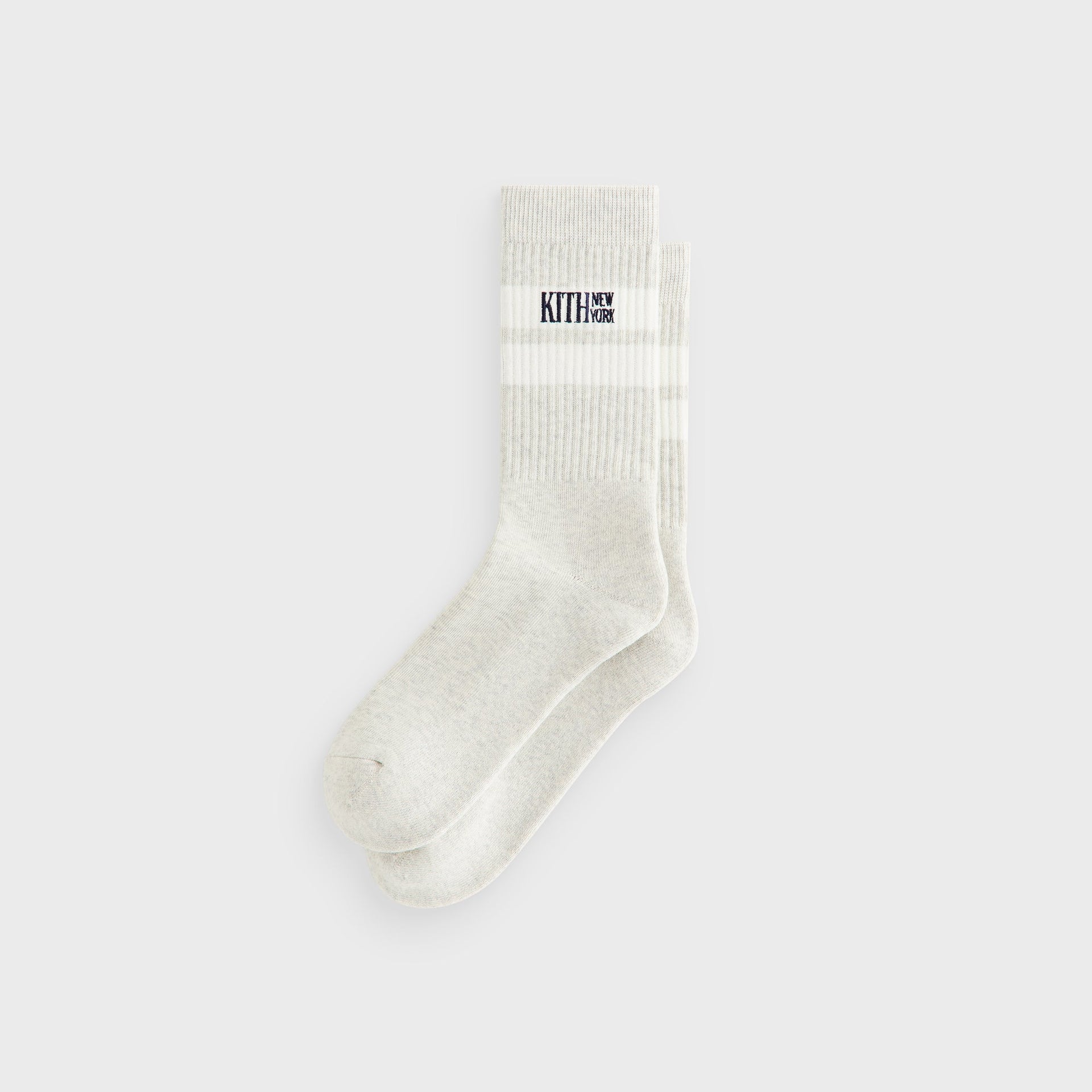 Kith Calf Stripe Socks - Heather Grey
