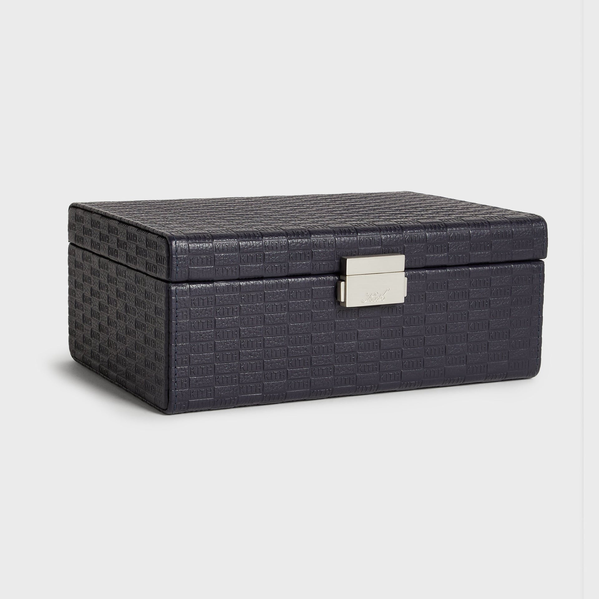 Kith Monogram Tumbled Saffiano Leather Watch Box - Ink