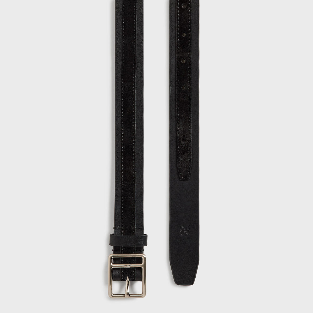 Kith Two-Tone Smooth Leather & Suede Belt - Black