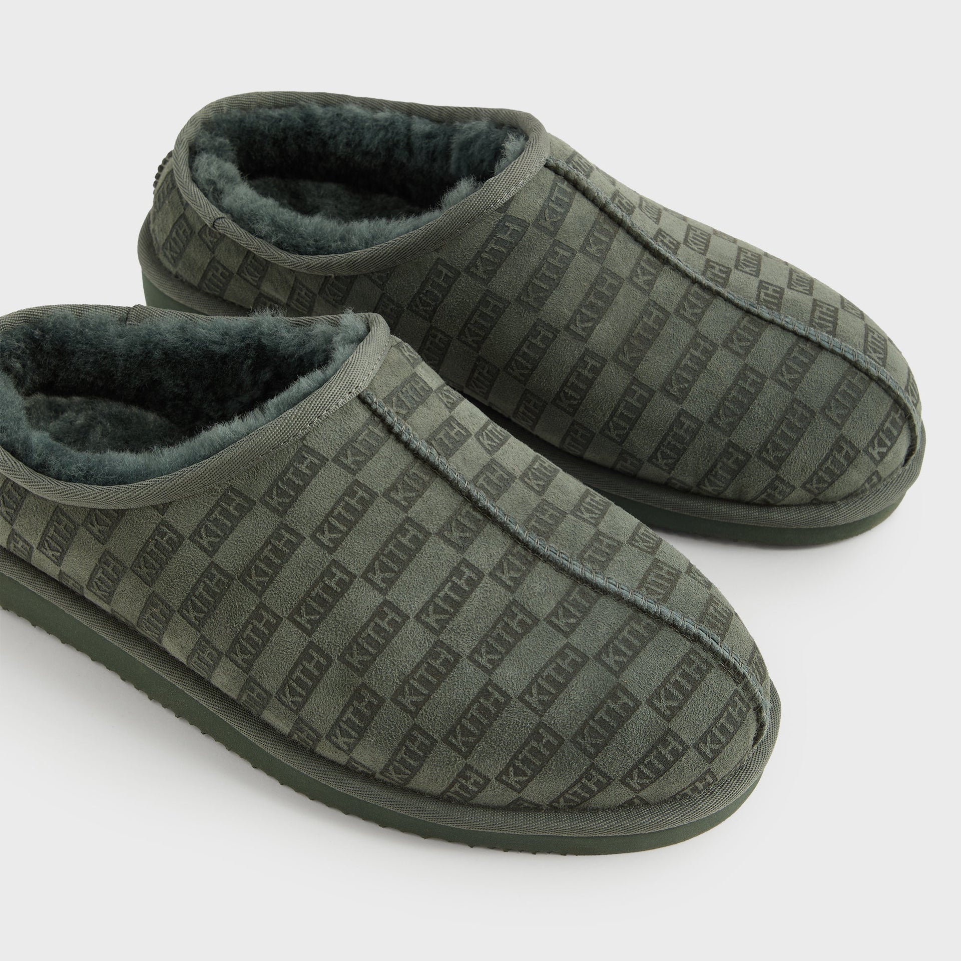 Kithmas Monogram Shearling Slippers - Stadium