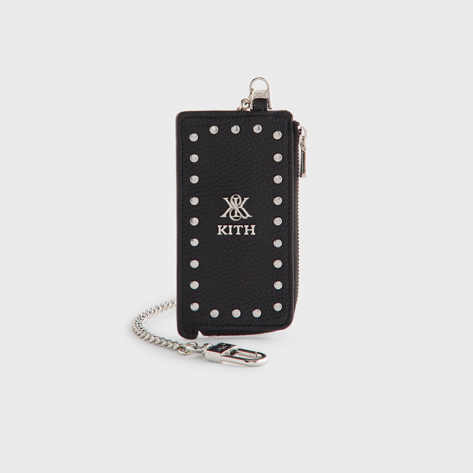 Kith Studded Chained Zipped Cardholder - Black