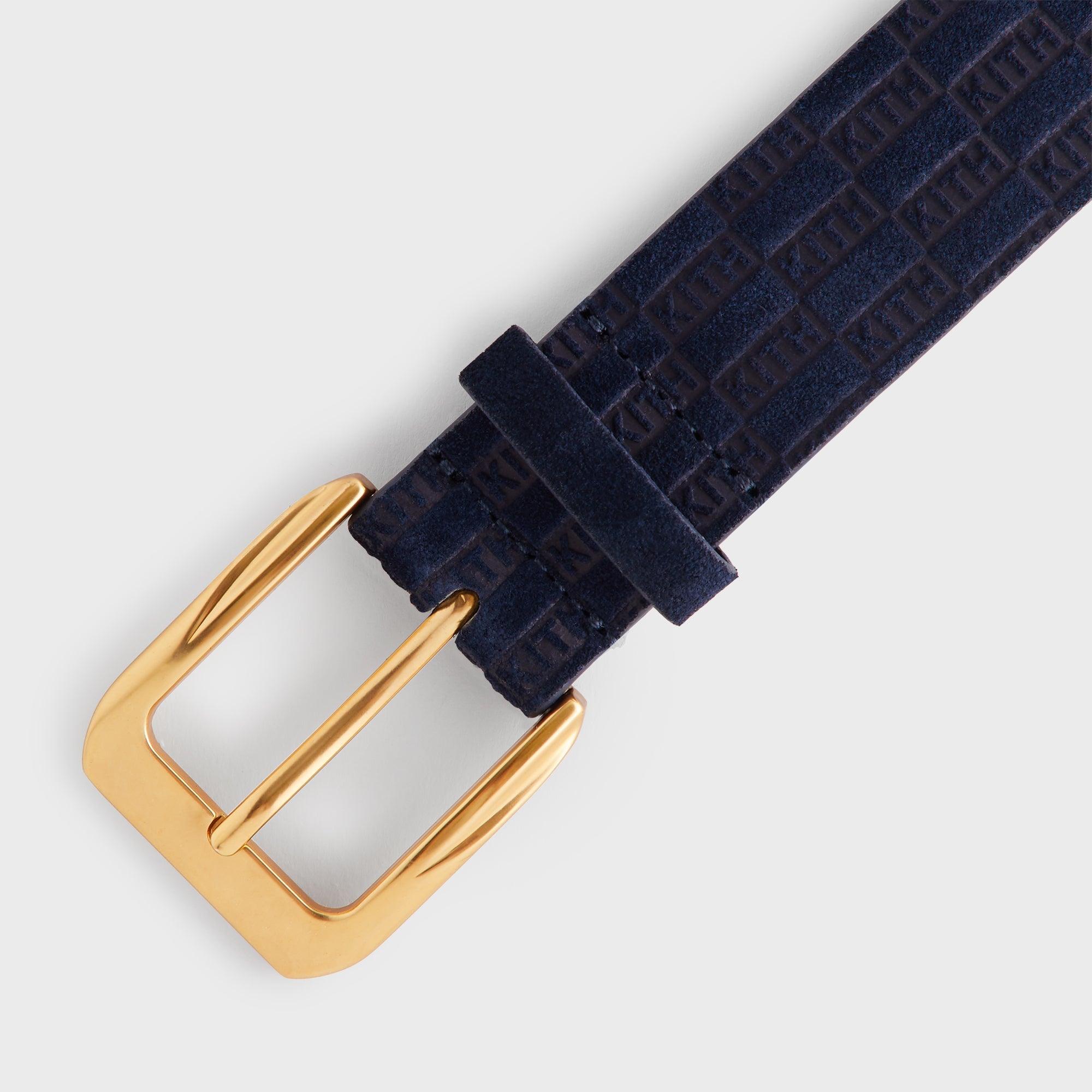 Kith Monogram Suede Leather Belt - Ink – Kith UK