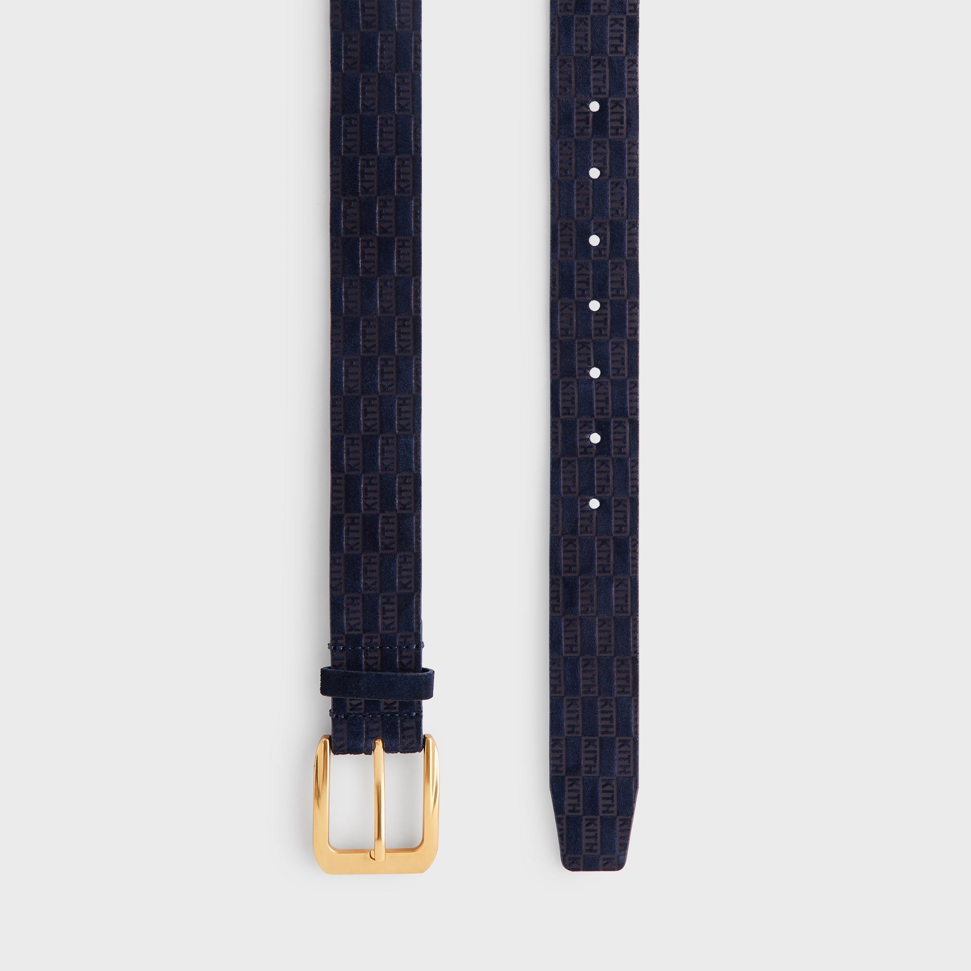 Kith Monogram Suede Leather Belt - Ink – Kith UK