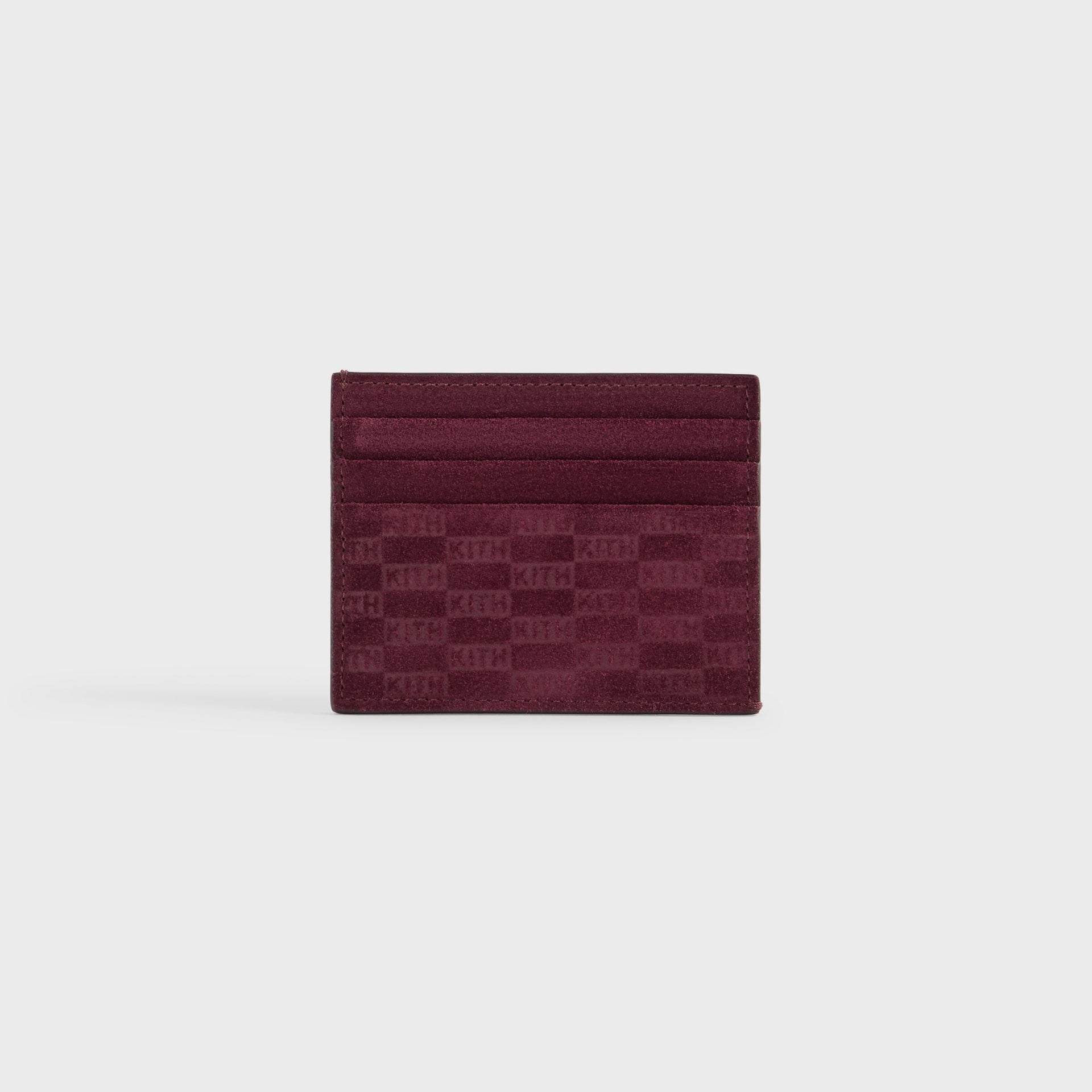 Kith Monogram Suede Card Holder - Magma