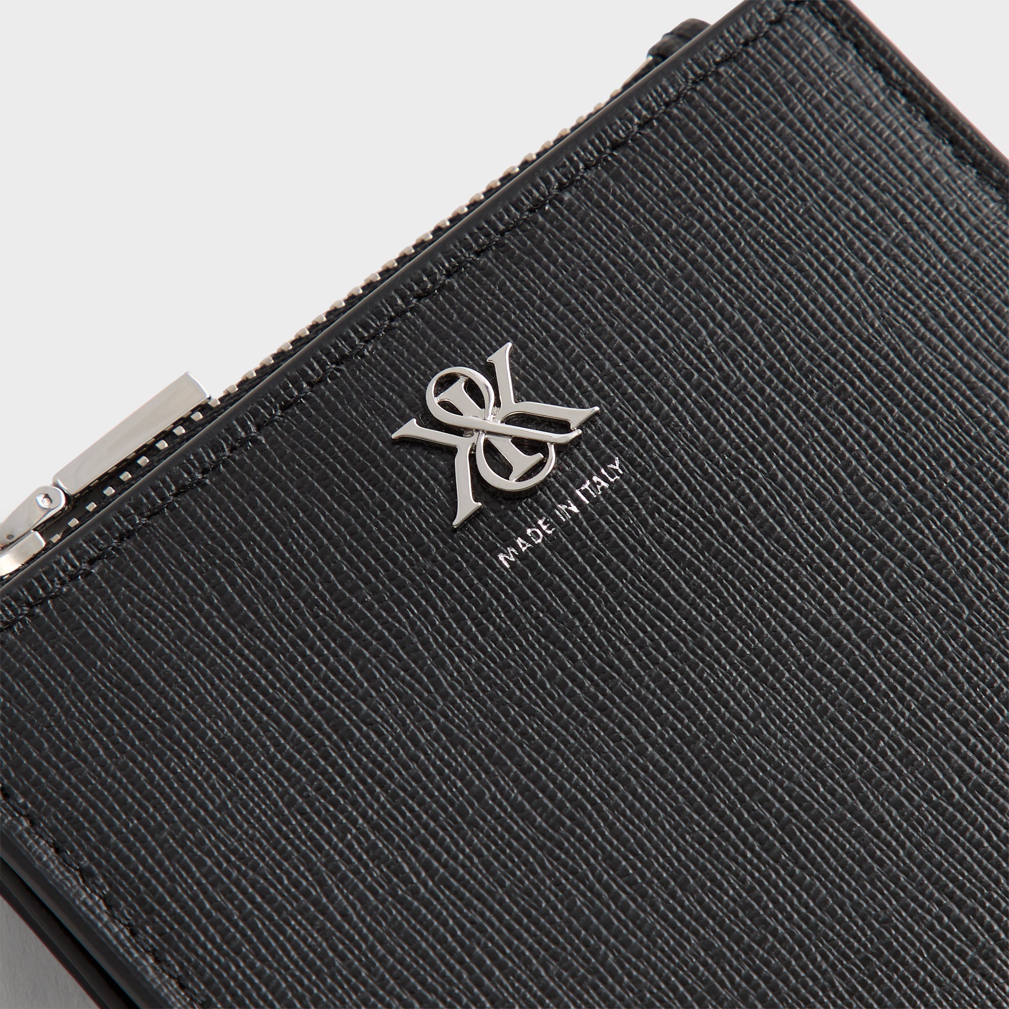 Kith Saffiano Leather Snap Wallet - Black – Kith UK