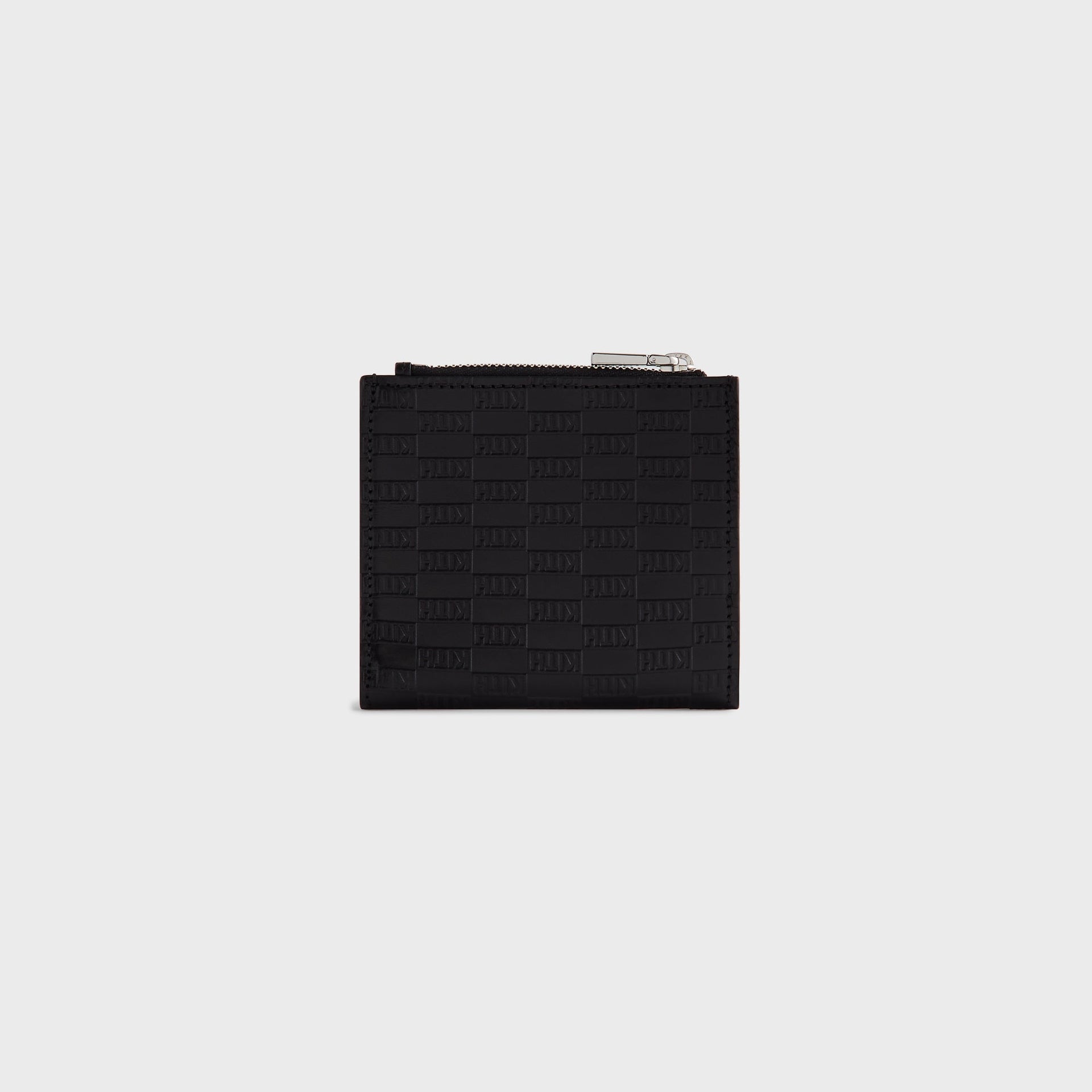 Kithmas Monogram Leather Snap Wallet - Black