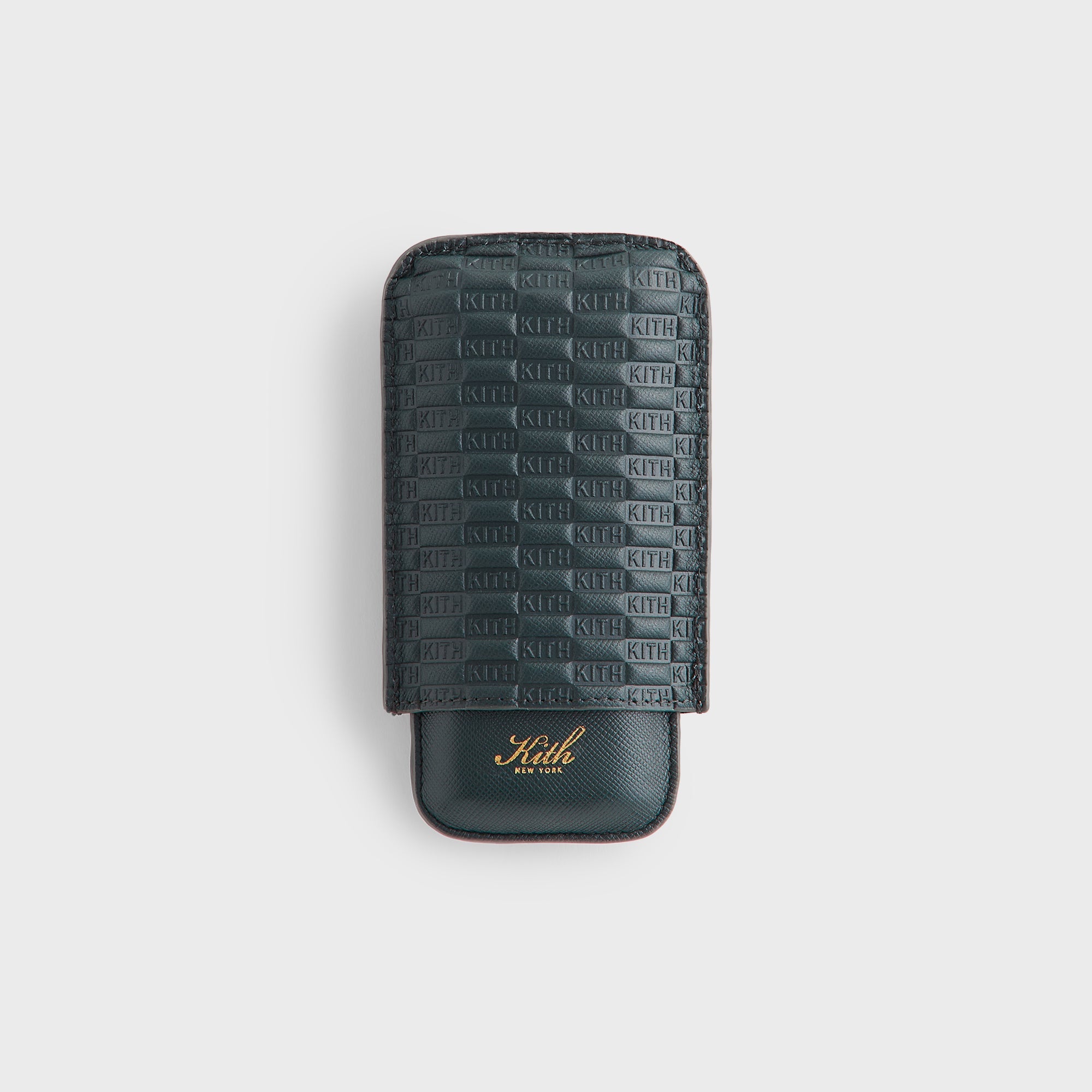 KITH ブラックレザー ケース　モノグラム　kith monogram Kith Monogram Saffiano Leather Cigar Case - Stadium – Kith UK