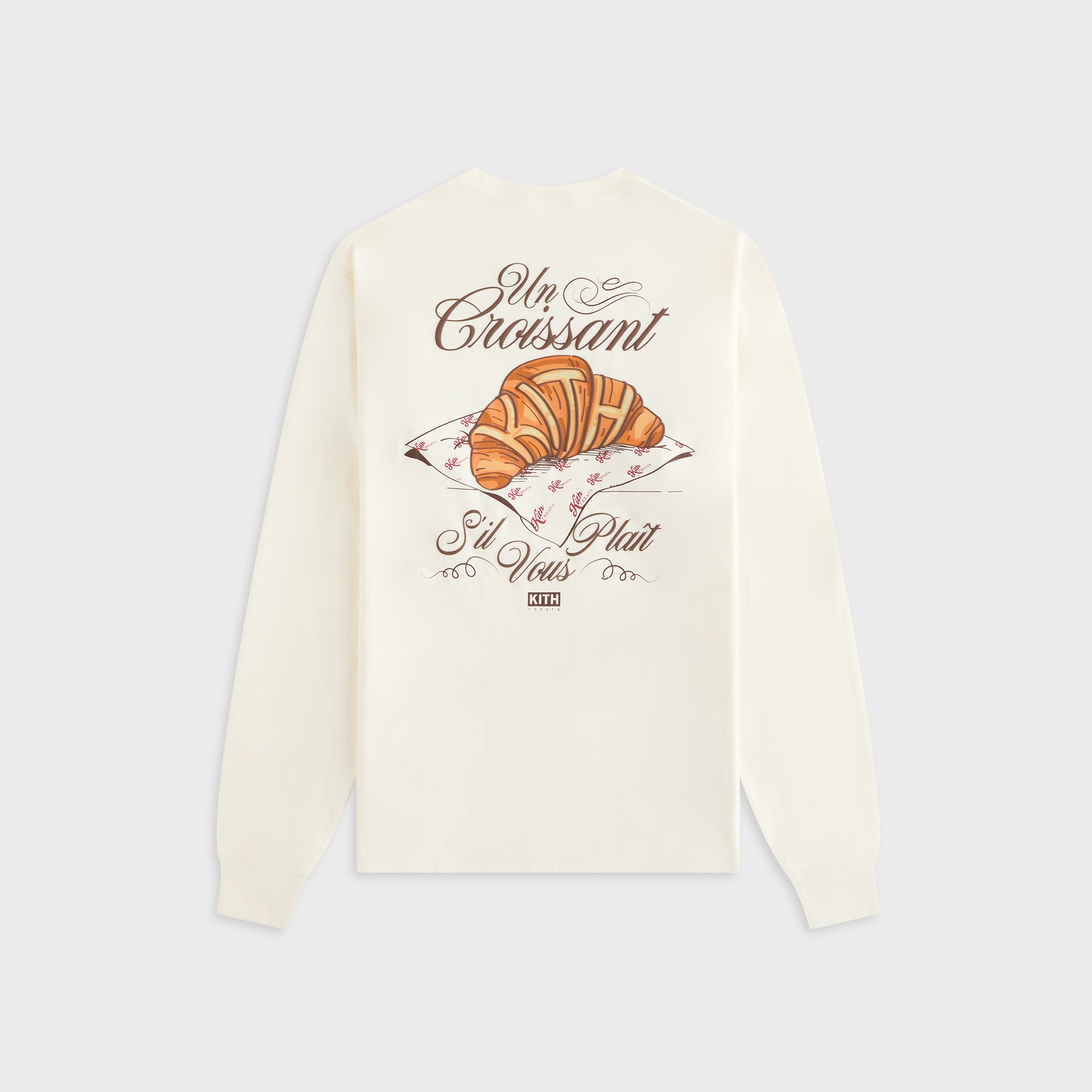 kith treats ロンT Kith Treats Croissant Long Sleeve Pocket Tee - Sandrift – Kith UK