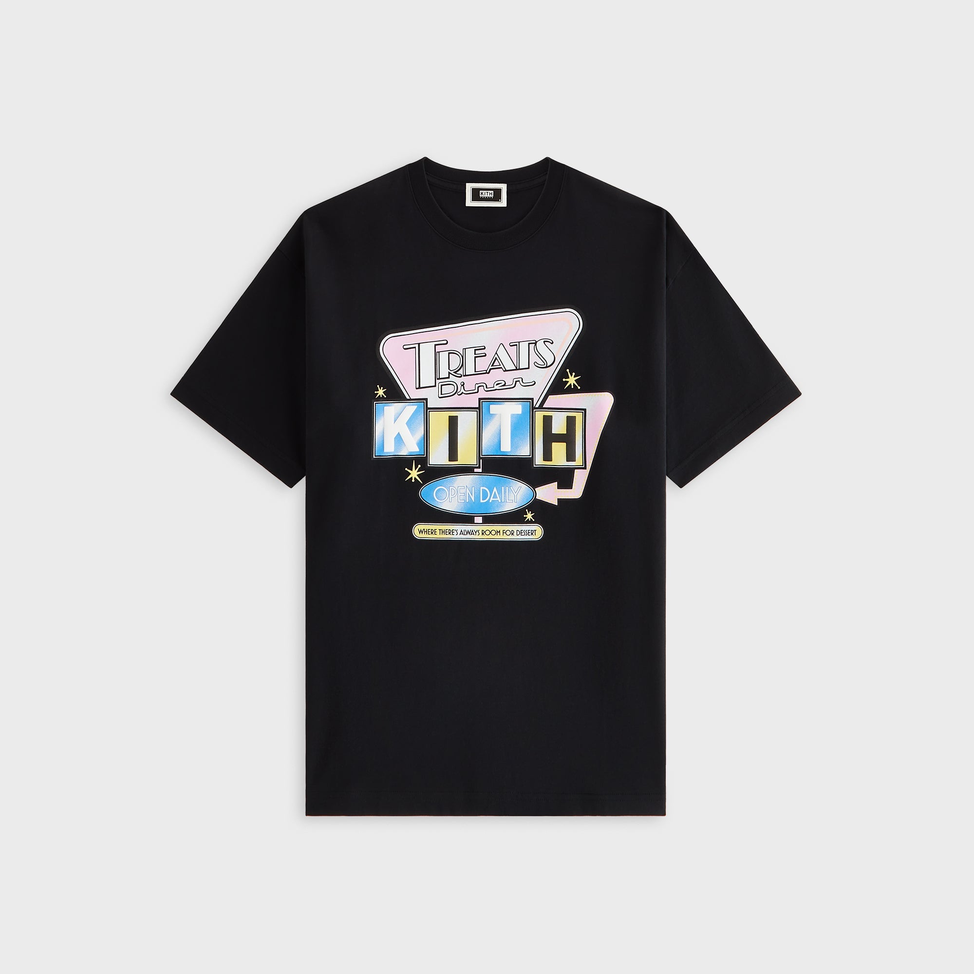 Kith Treats Diner Neon Sign Tee - Black – Kith UK