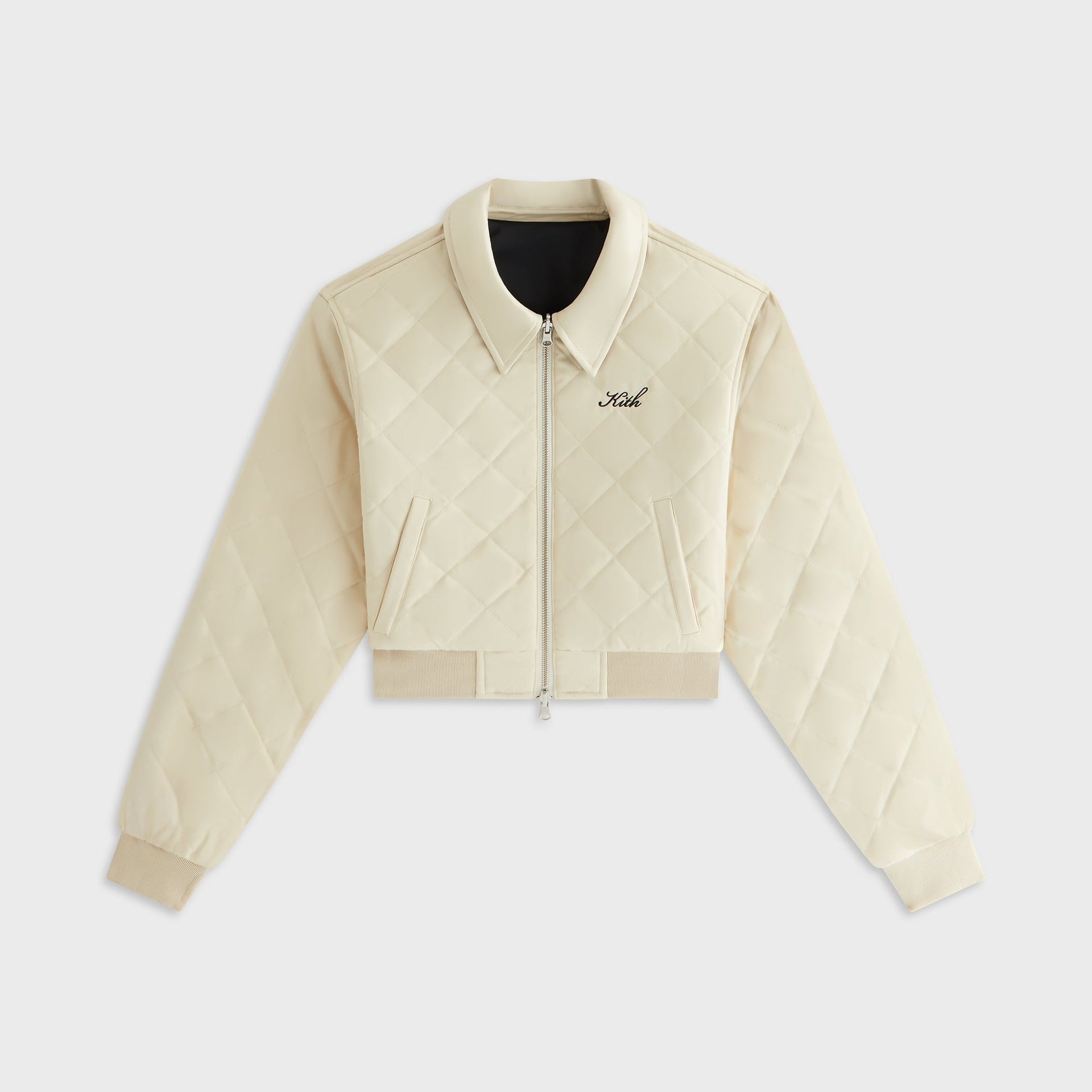 Kith Women Reversible Landry IV Cropped Bomber Jacket - Black