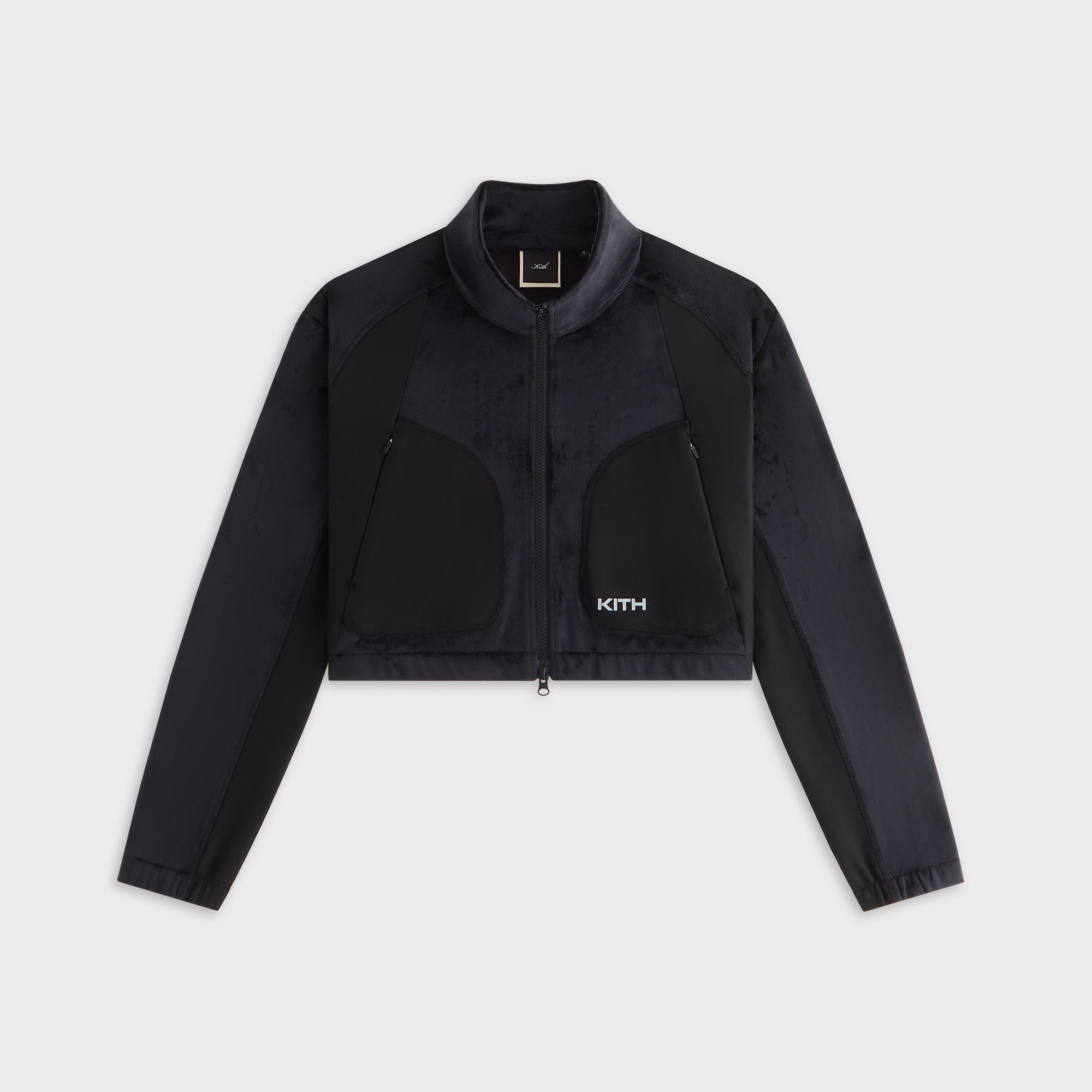 Kith Women Reiko Fleece Cropped Jacket - Black – Kith UK