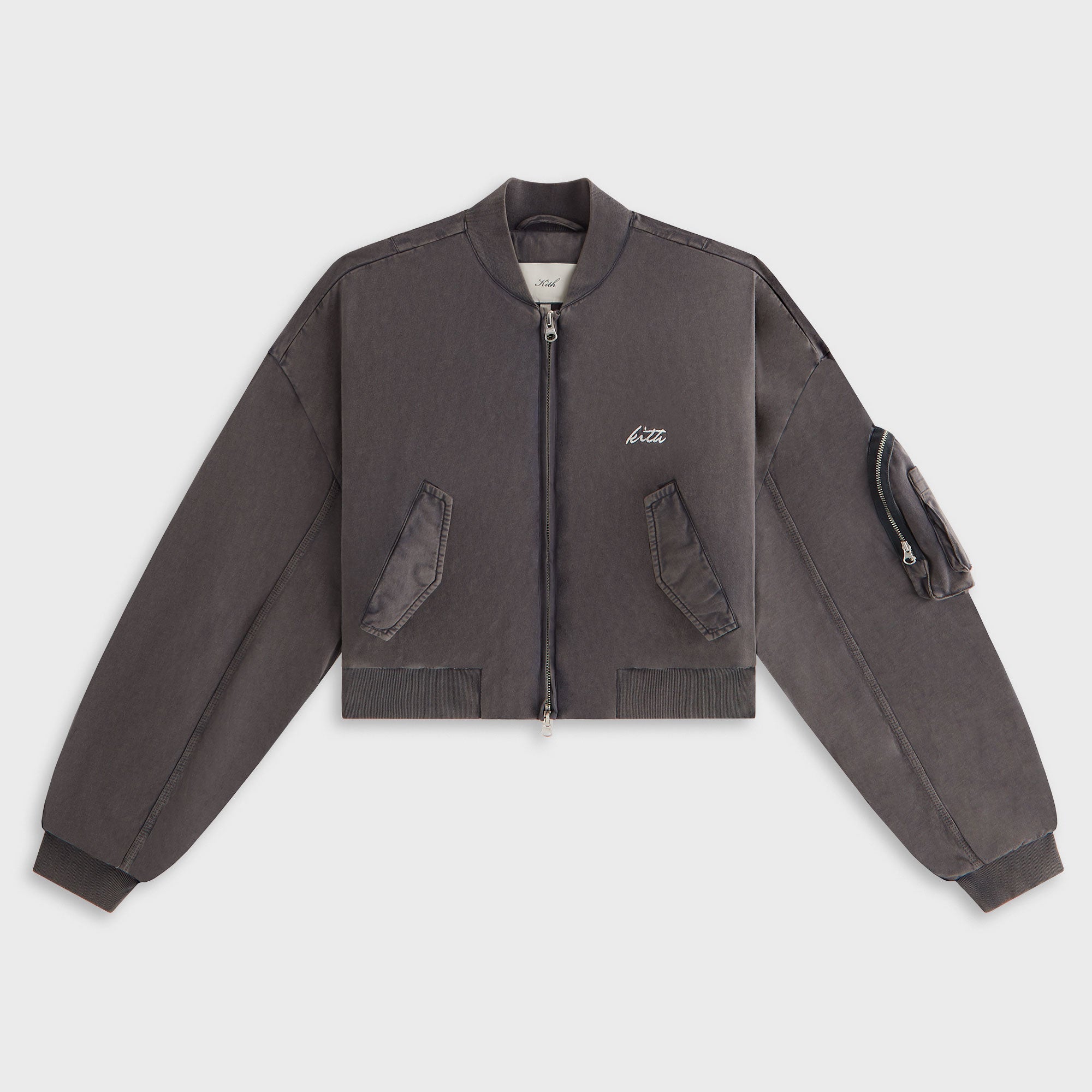KITH WINFIELD ボンバー フライトジャケット Kith Women Loren Sueded Cropped Bomber Jacket - Void – Kith UK