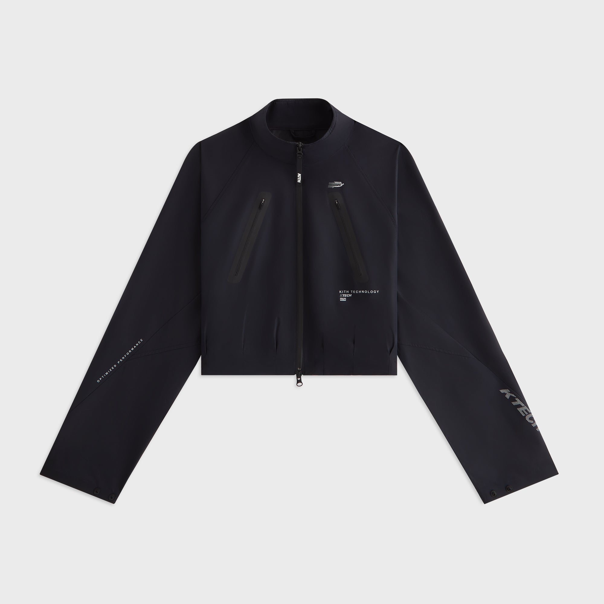 Kith Women Reiko Fleece Cropped Jacket - Black – Kith UK