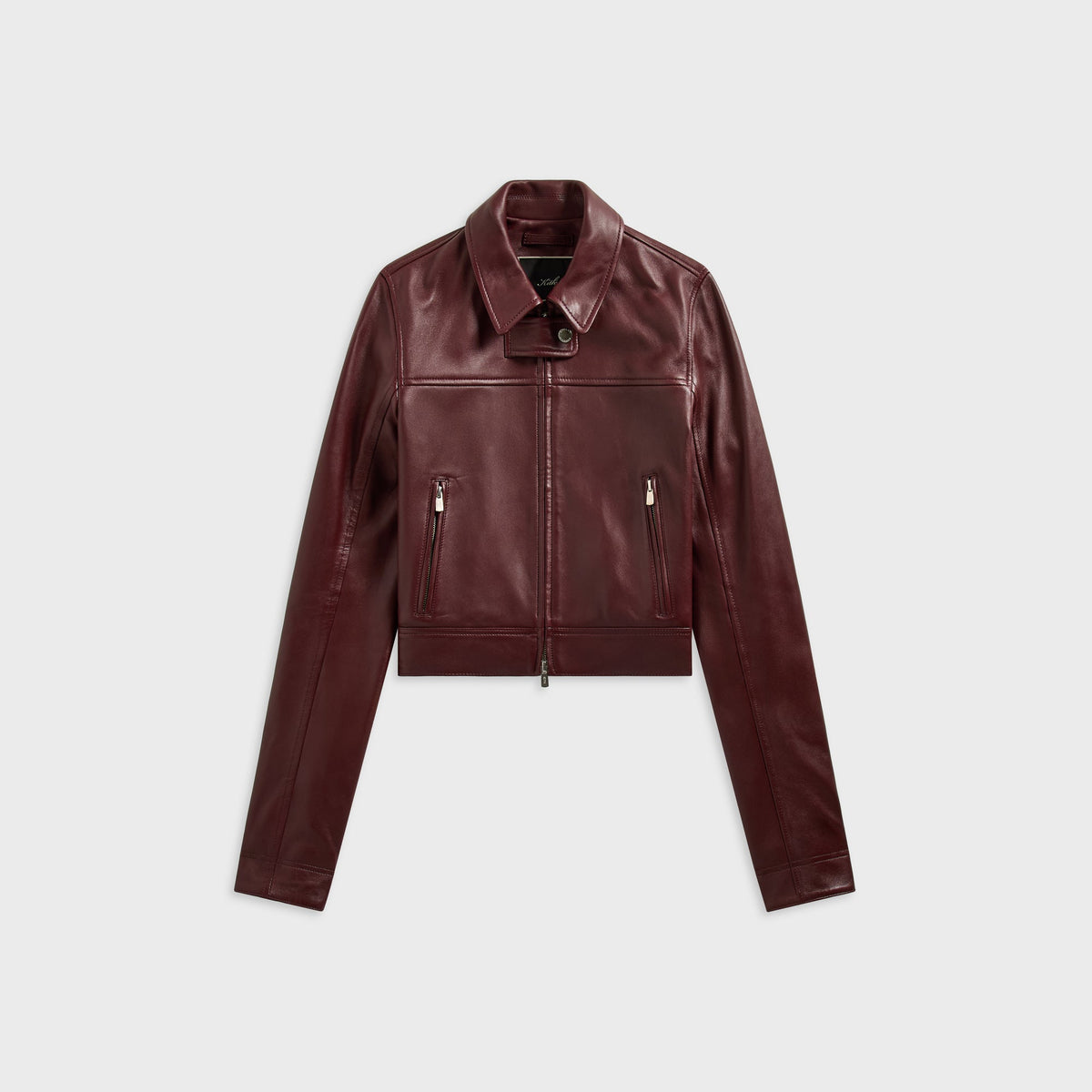 Kith Women Meika Leather Shrunken Jacket - Magma