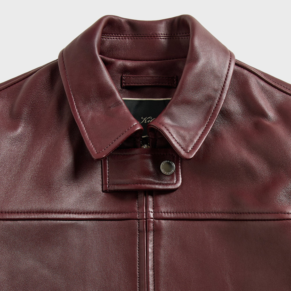 Kith Women Meika Leather Shrunken Jacket - Magma