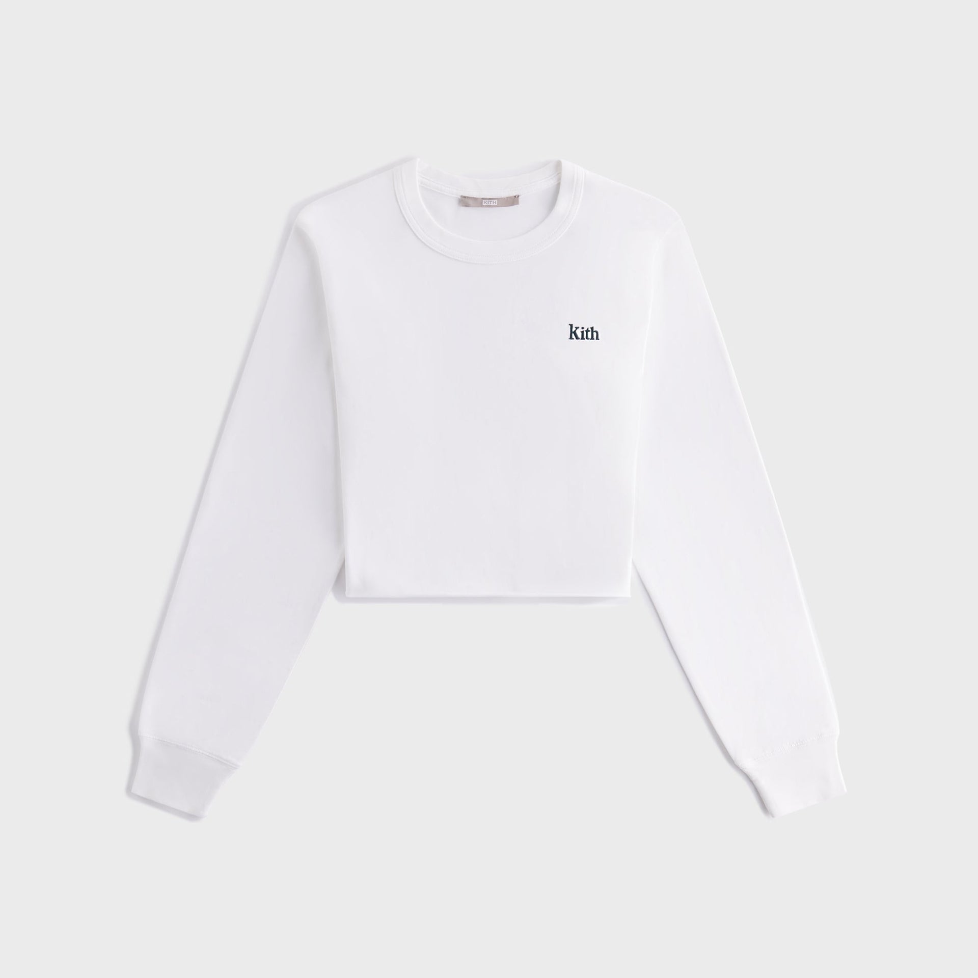 Kith Women Lucy Cropped Long Sleeve II Tee - White