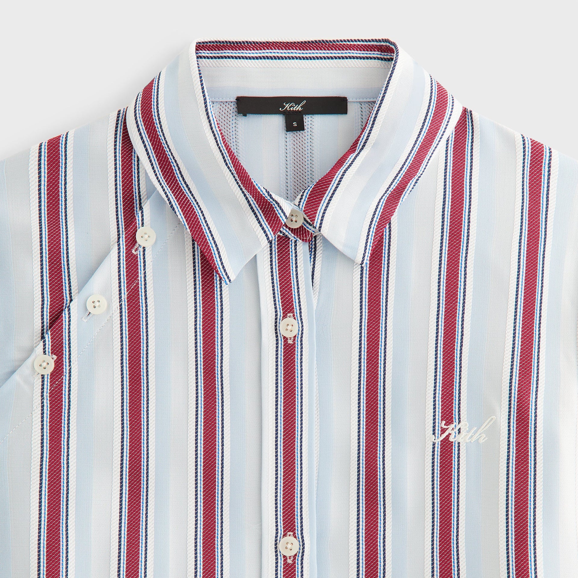 Kith Women Sidney Stripe Asymmetrical Shirt - Tin